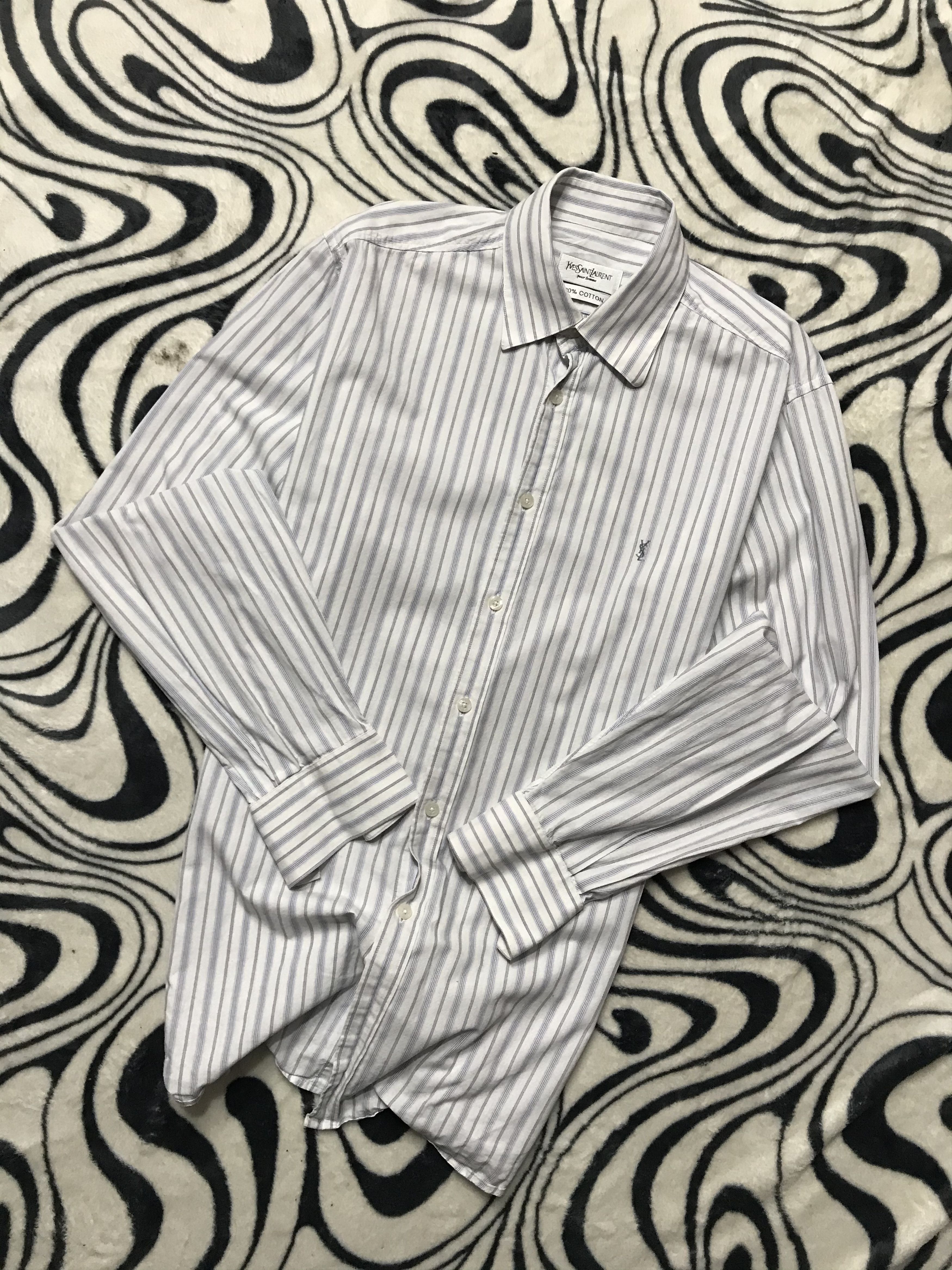 Yves Saint Laurent Yves Saint Laurent YSL Men's Long Sleeve Shirt Size US M / EU 48-50 / 2 - 1 Thumbnail