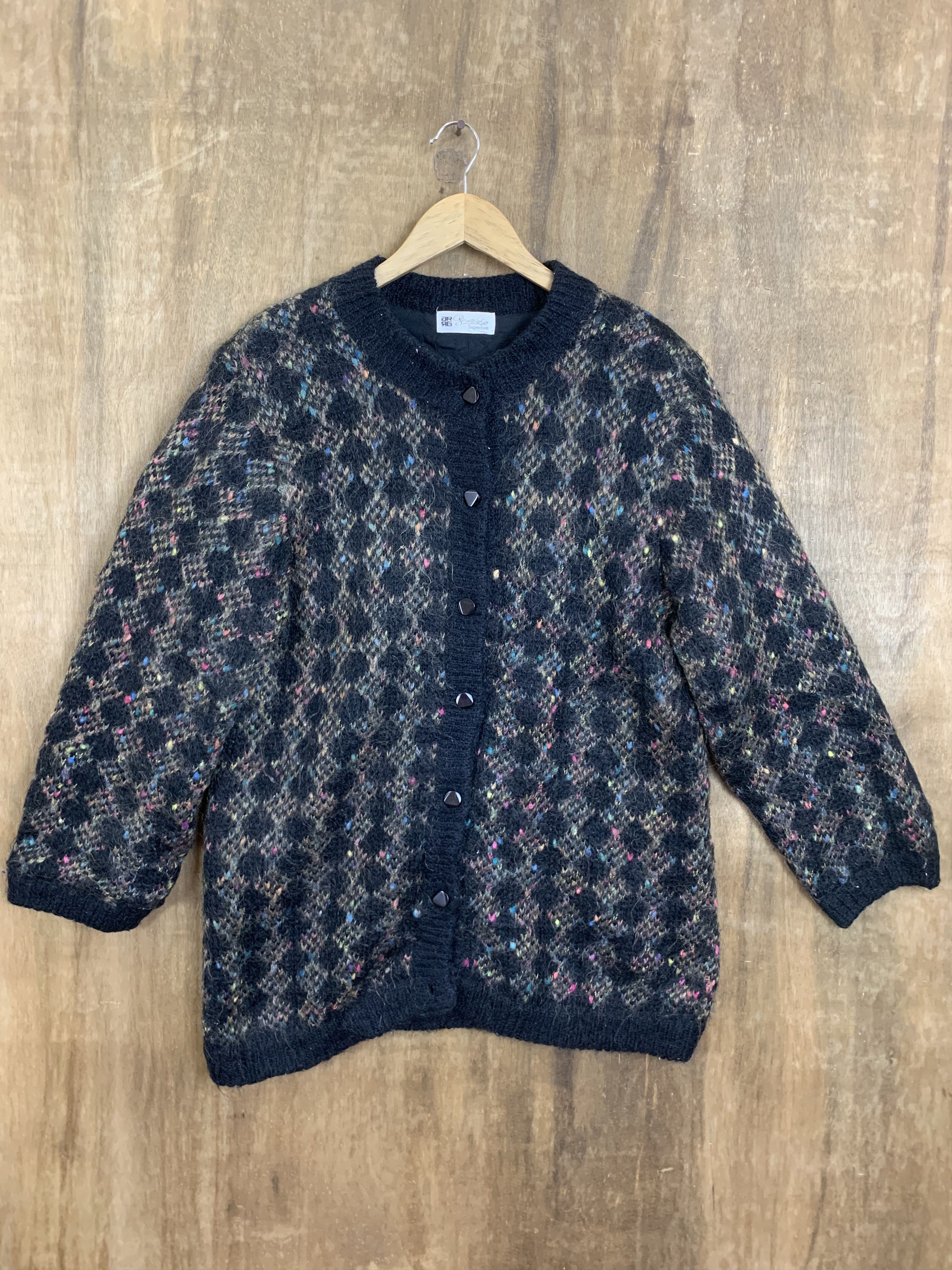 Japanese Brand Cardigan Superiore GR GR Mohair Vintage Size L / US 10 / IT 46 - 1 Thumbnail