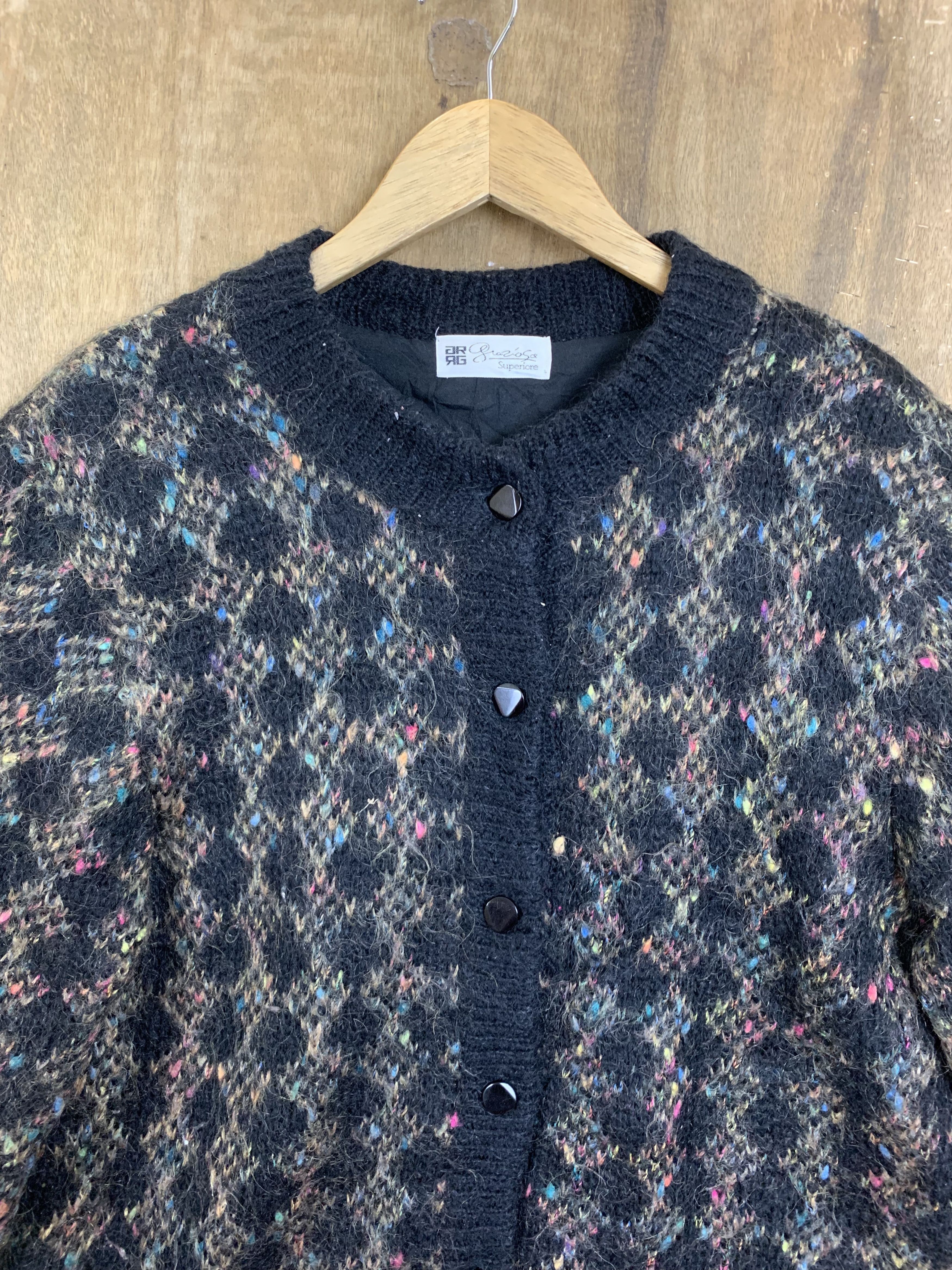 Japanese Brand Cardigan Superiore GR GR Mohair Vintage Size L / US 10 / IT 46 - 3 Thumbnail