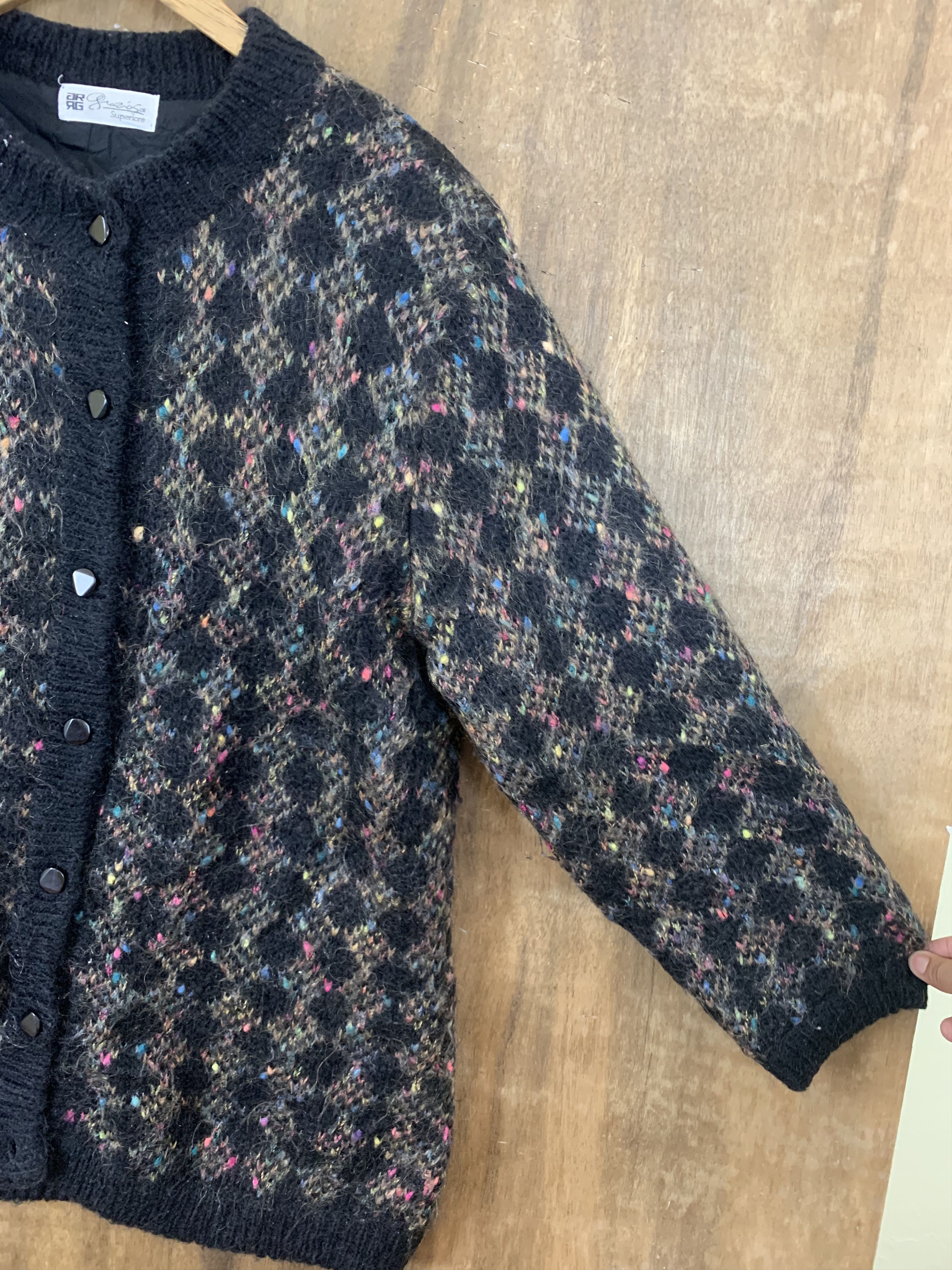 Japanese Brand Cardigan Superiore GR GR Mohair Vintage Size L / US 10 / IT 46 - 6 Thumbnail