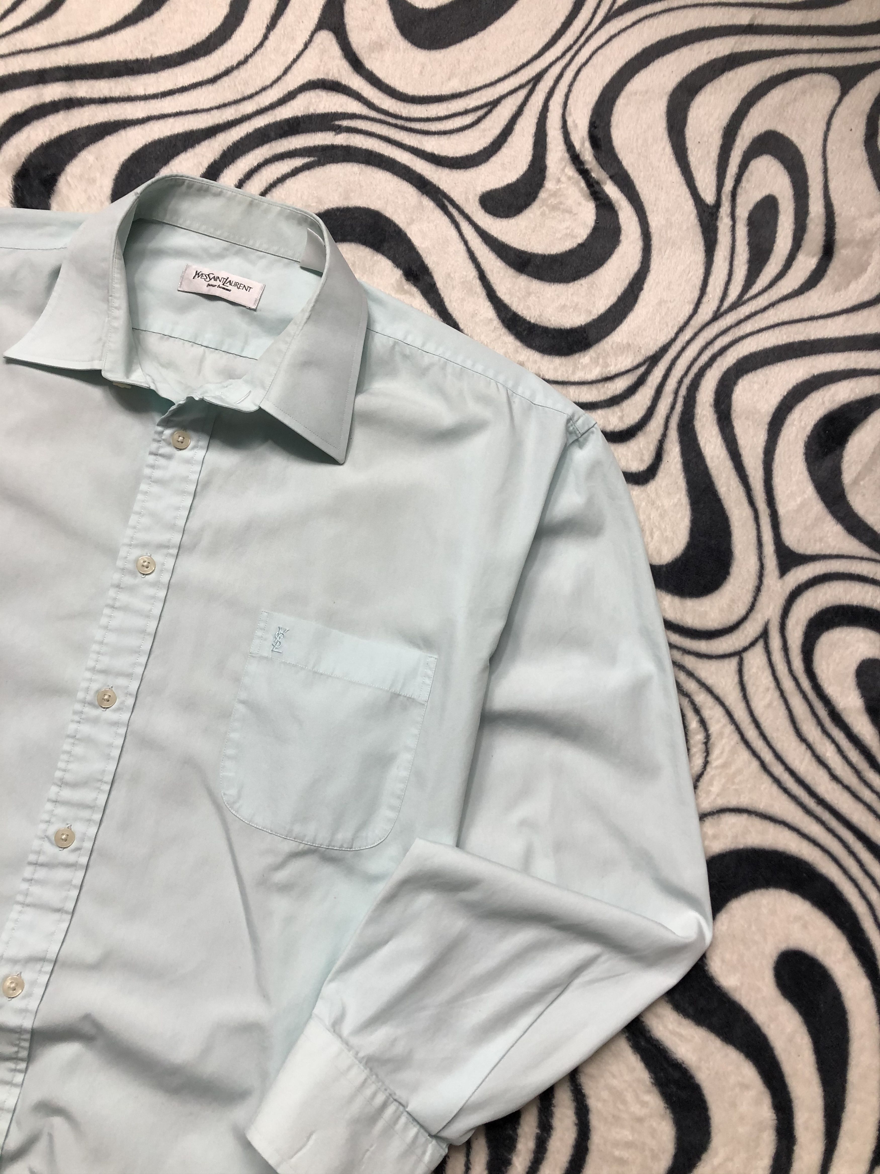 Yves Saint Laurent Yves Saint Laurent YSL Mens Long Sleeve Shirt Size US XXL / EU 58 / 5 - 2 Thumbnail