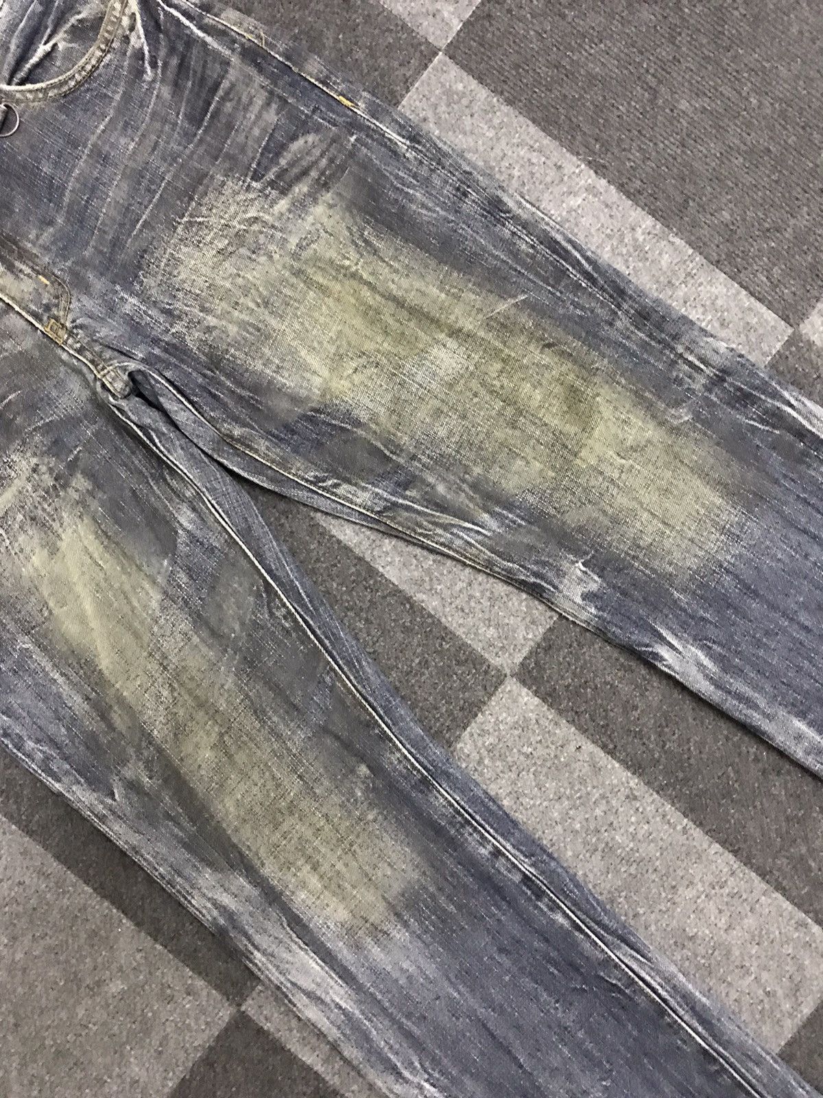 Japanese Brand × Seditionaries D124 DAILY NEWS Dirty Style Thunder Fades Jeans Size US 32 / EU 48 - 3 Thumbnail