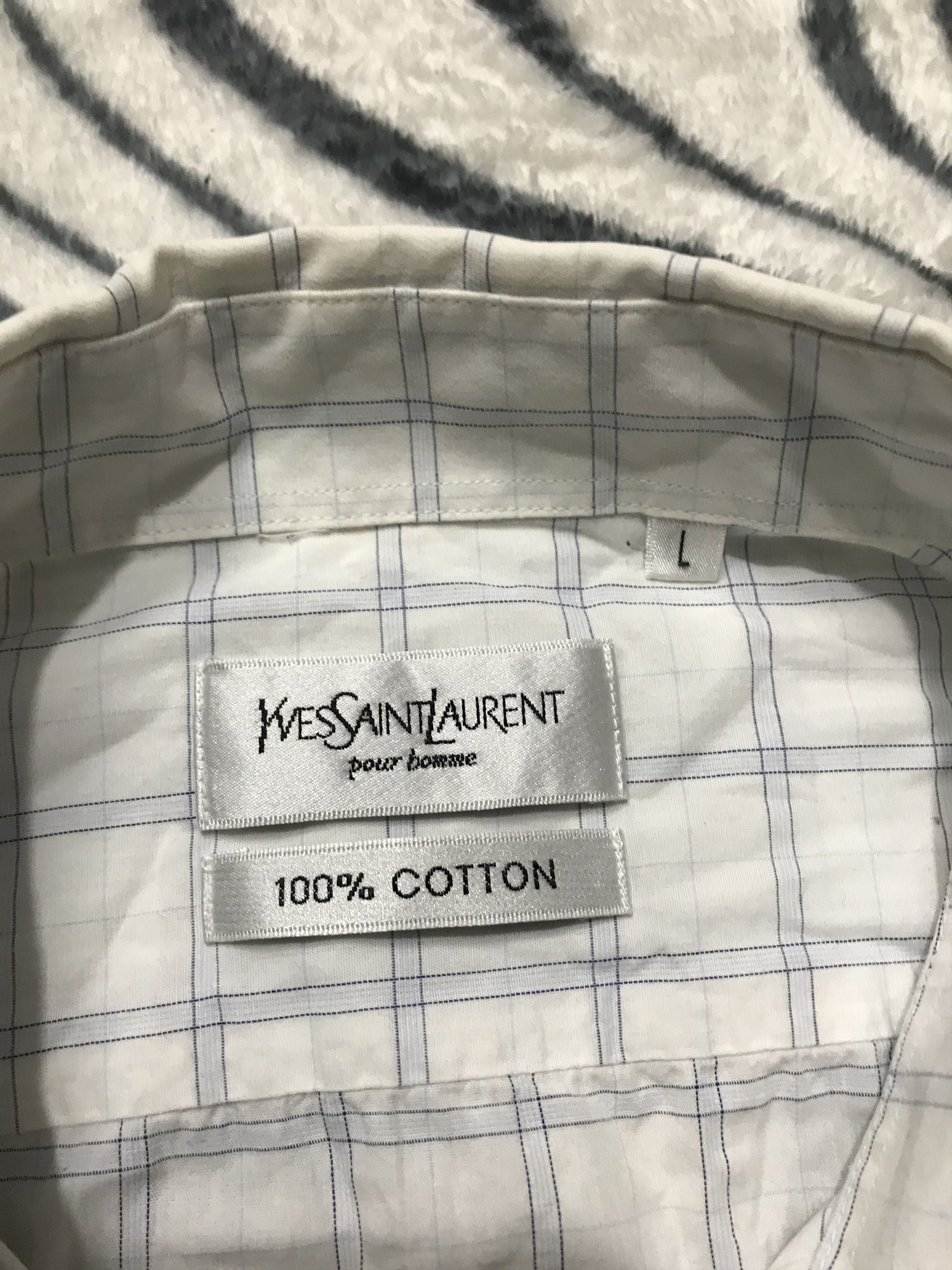 Yves Saint Laurent Yves Saint Laurent YSL men's short sleeve shirt Size US L / EU 52-54 / 3 - 3 Thumbnail