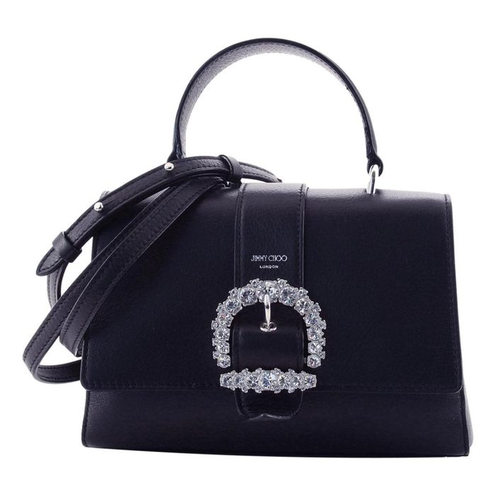 Jimmy Choo Jimmy Choo Cheri Dark Blue Leather Top Handle Bag Grailed