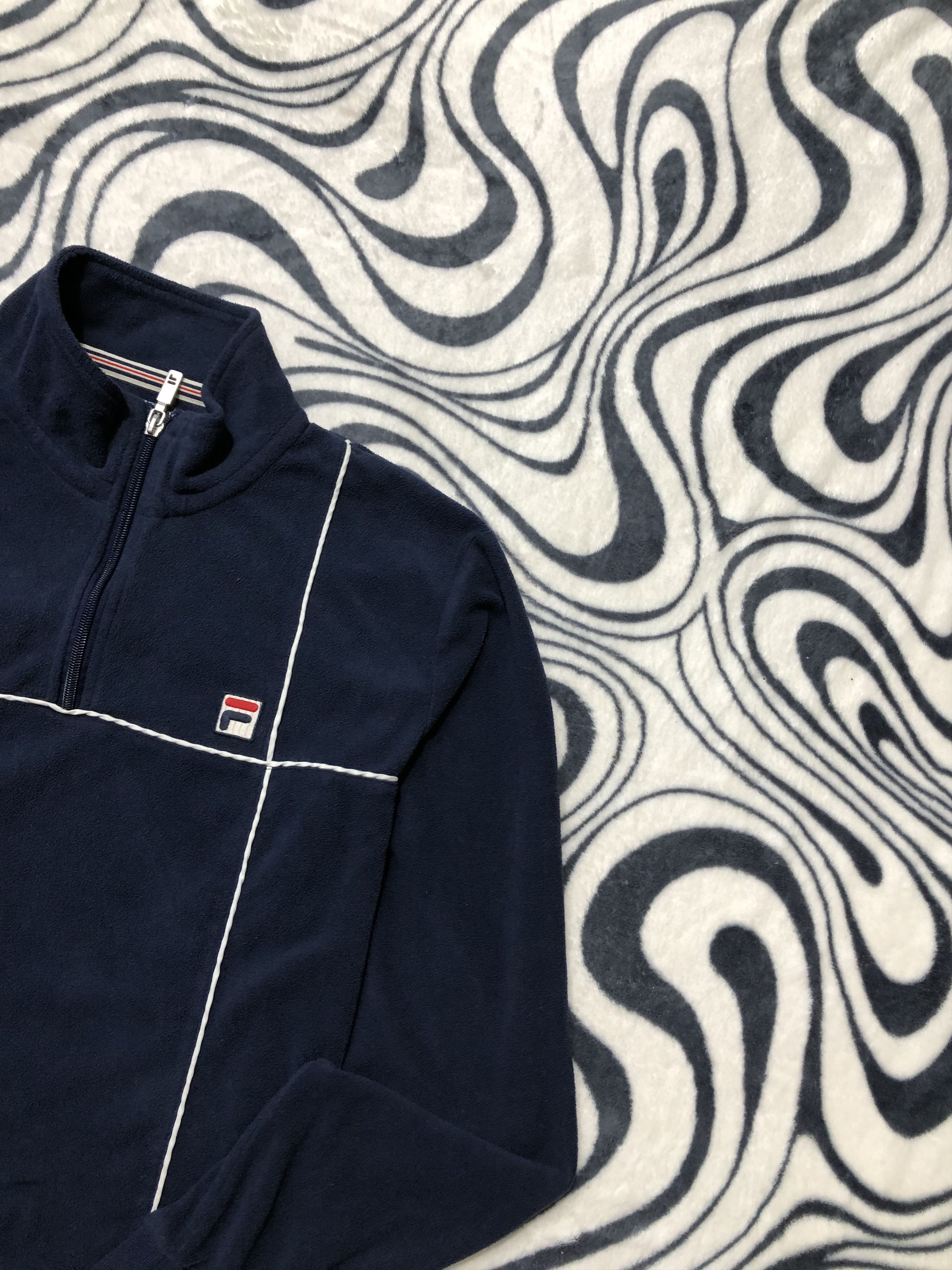 Fila Fila Vintage Fleece Jacket White Line Size US M / EU 48-50 / 2 - 2 Thumbnail