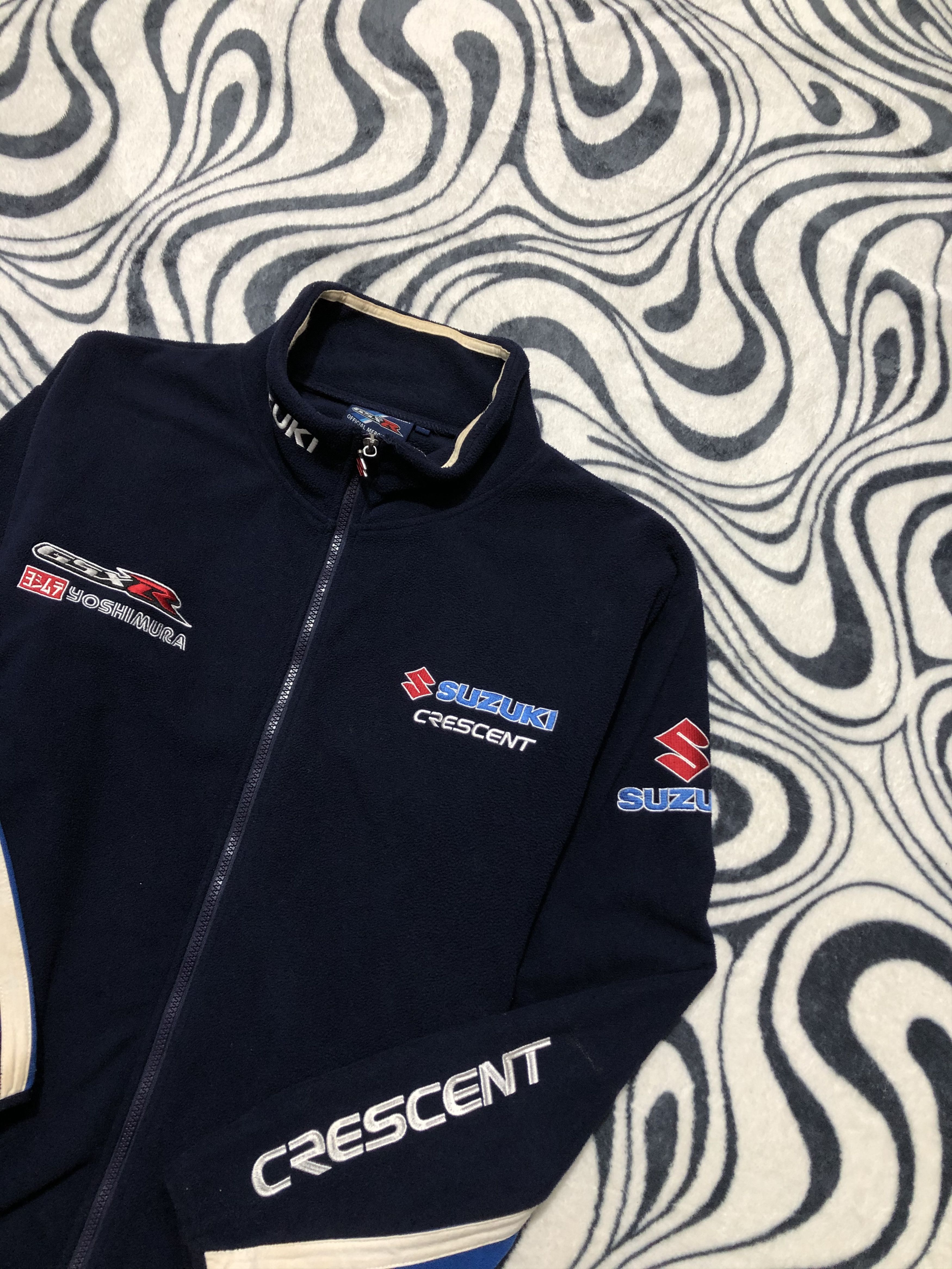 Vintage Suzuki Vintage Racing Fleece Jacket Size US XL / EU 56 / 4 - 5 Thumbnail