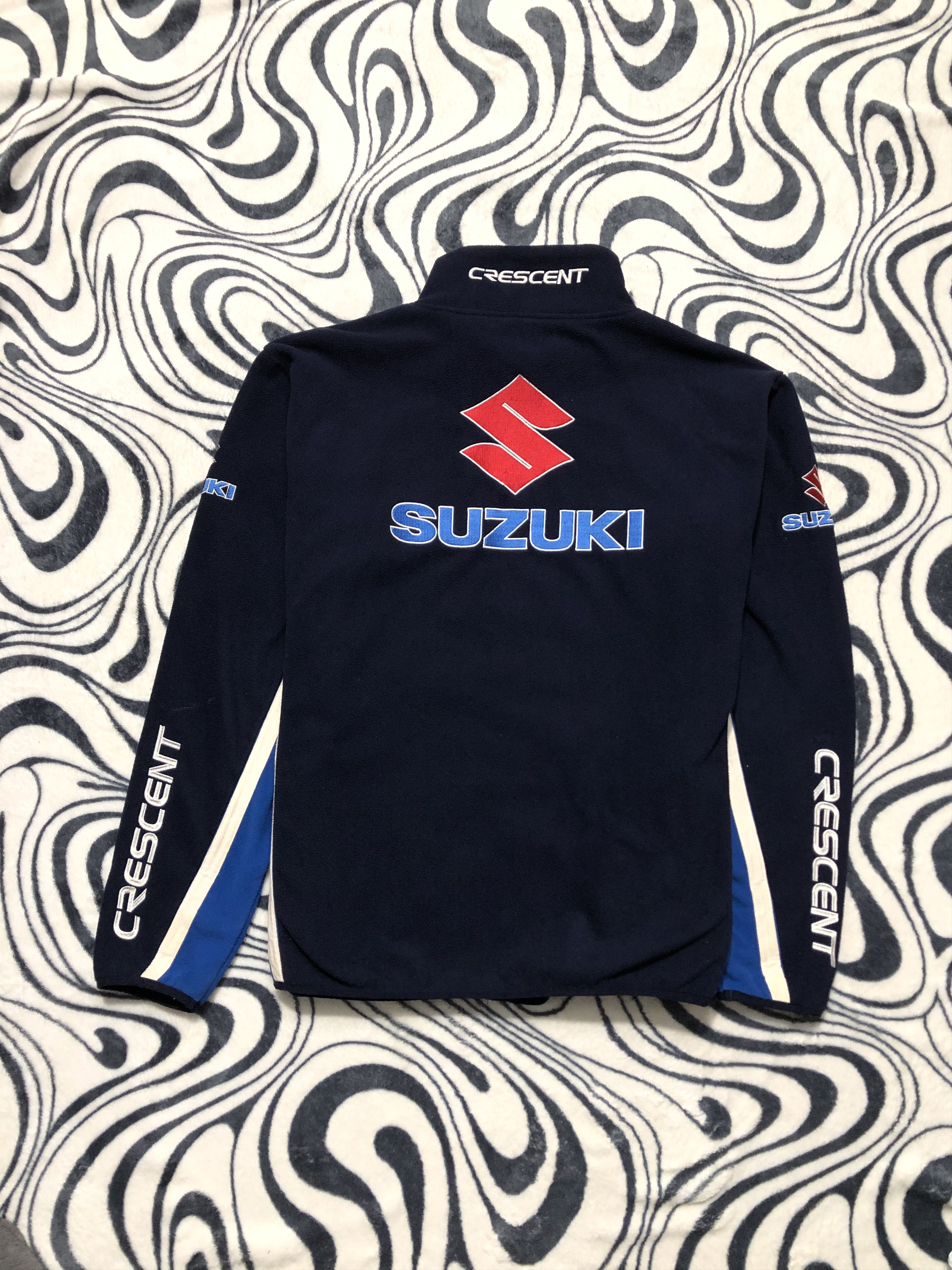 Vintage Suzuki Vintage Racing Fleece Jacket Size US XL / EU 56 / 4 - 1 Thumbnail