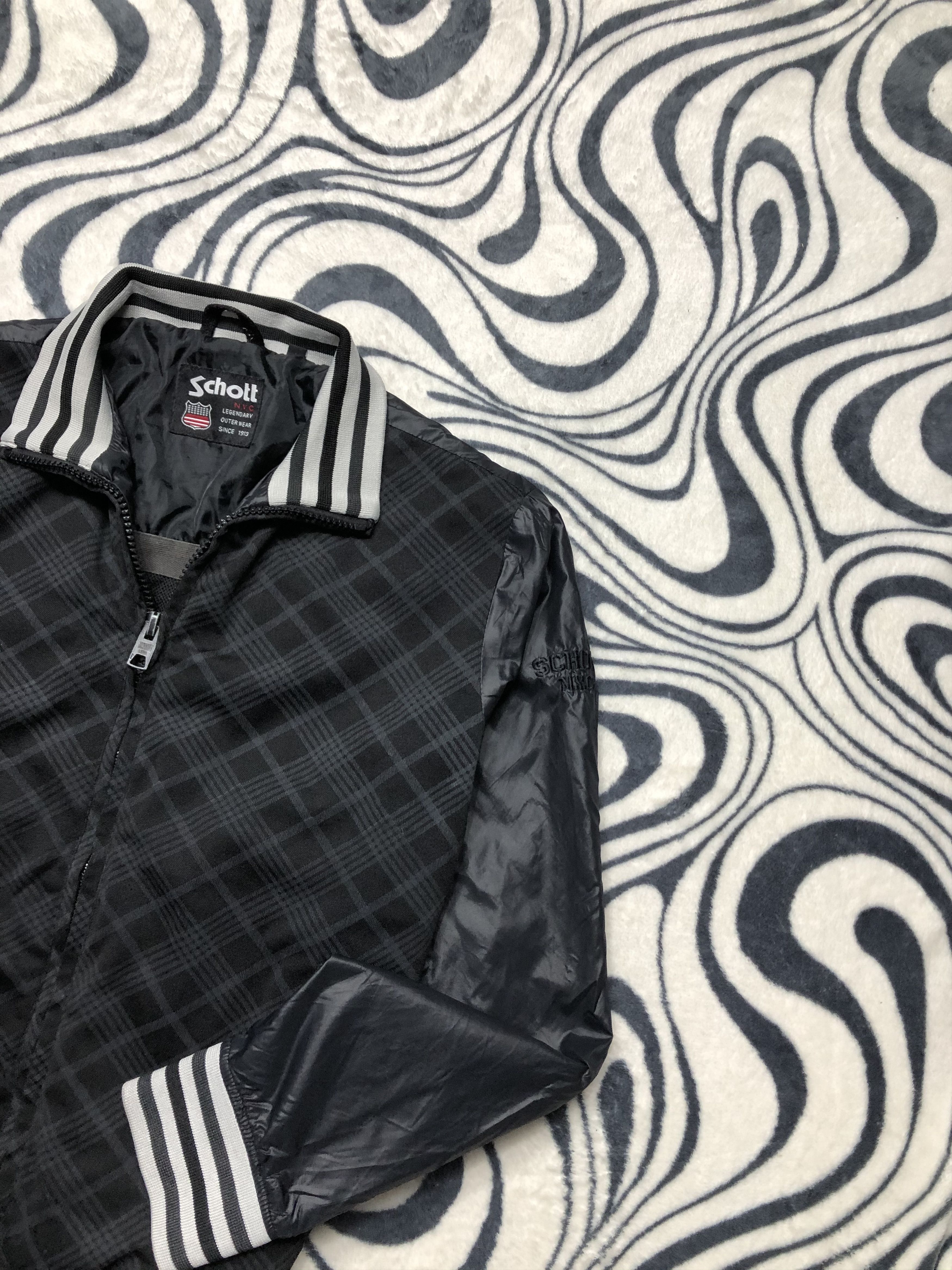 Schott Schott Vintage Mens Track Top Jacket Size US L / EU 52-54 / 3 - 2 Thumbnail