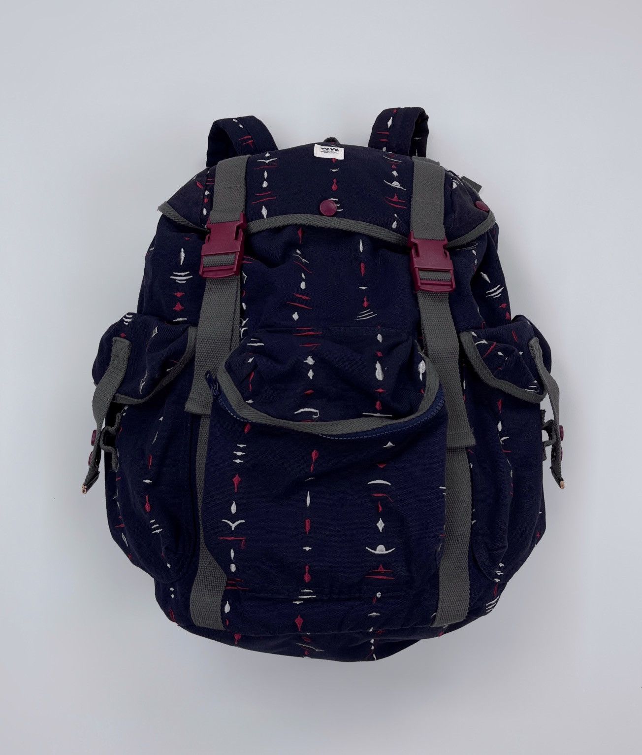 🔥Rare AW13 WOOD WOOD Embroidered Y2K Backpack kapital style