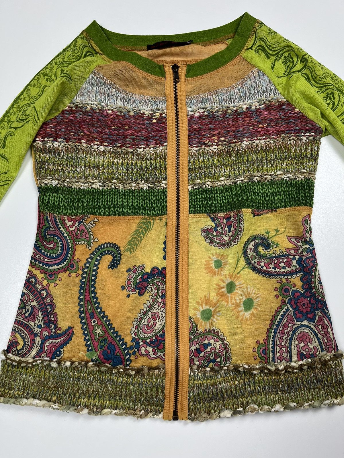 Japanese Brand Vintage Mesh Jean Paul Gaultier Style Zip Sweater Blouse Size L / US 10 / IT 46 - 6 Thumbnail