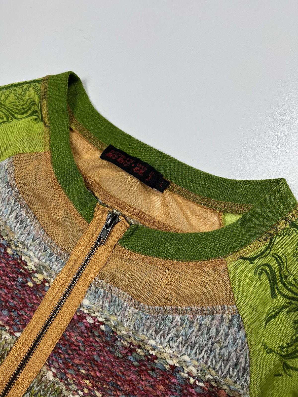 Japanese Brand Vintage Mesh Jean Paul Gaultier Style Zip Sweater Blouse Size L / US 10 / IT 46 - 7 Thumbnail