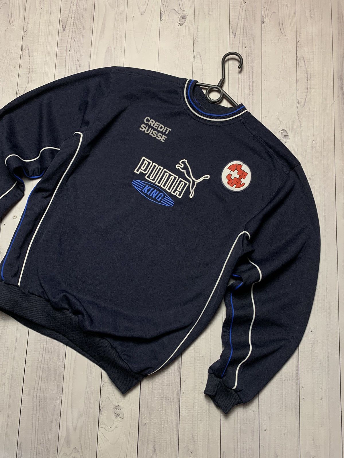 Puma × Vintage Vintage Switzerland Soccer sweatshirt puma king big logo L Size US L / EU 52-54 / 3 - 3 Thumbnail