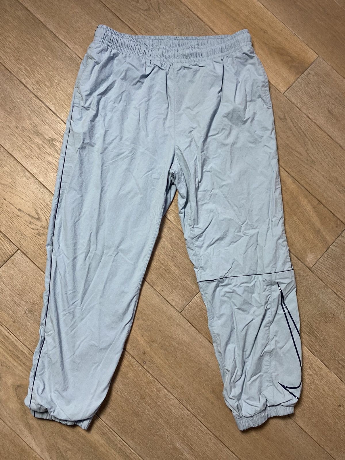 Nike × Vintage Nike SB vintage baby blue track pants big swoosh Size US 30 / EU 46 - 1 Thumbnail