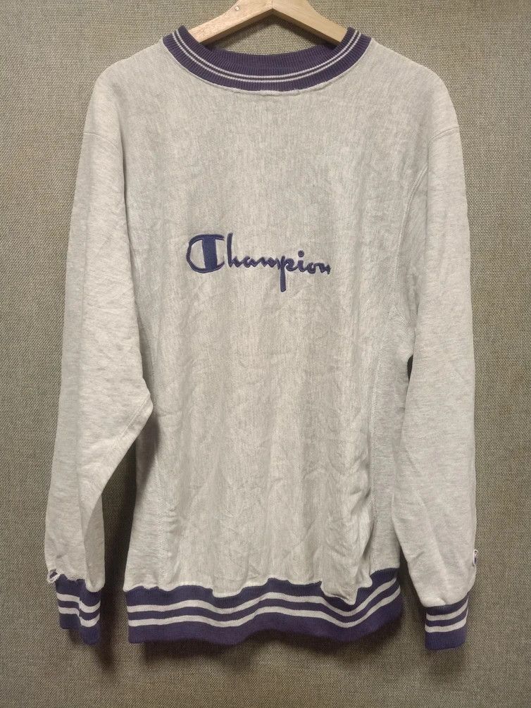 Champion vintage 90s sweatshirt champion reverse weave spellout Size US M / EU 48-50 / 2 - 1 Thumbnail