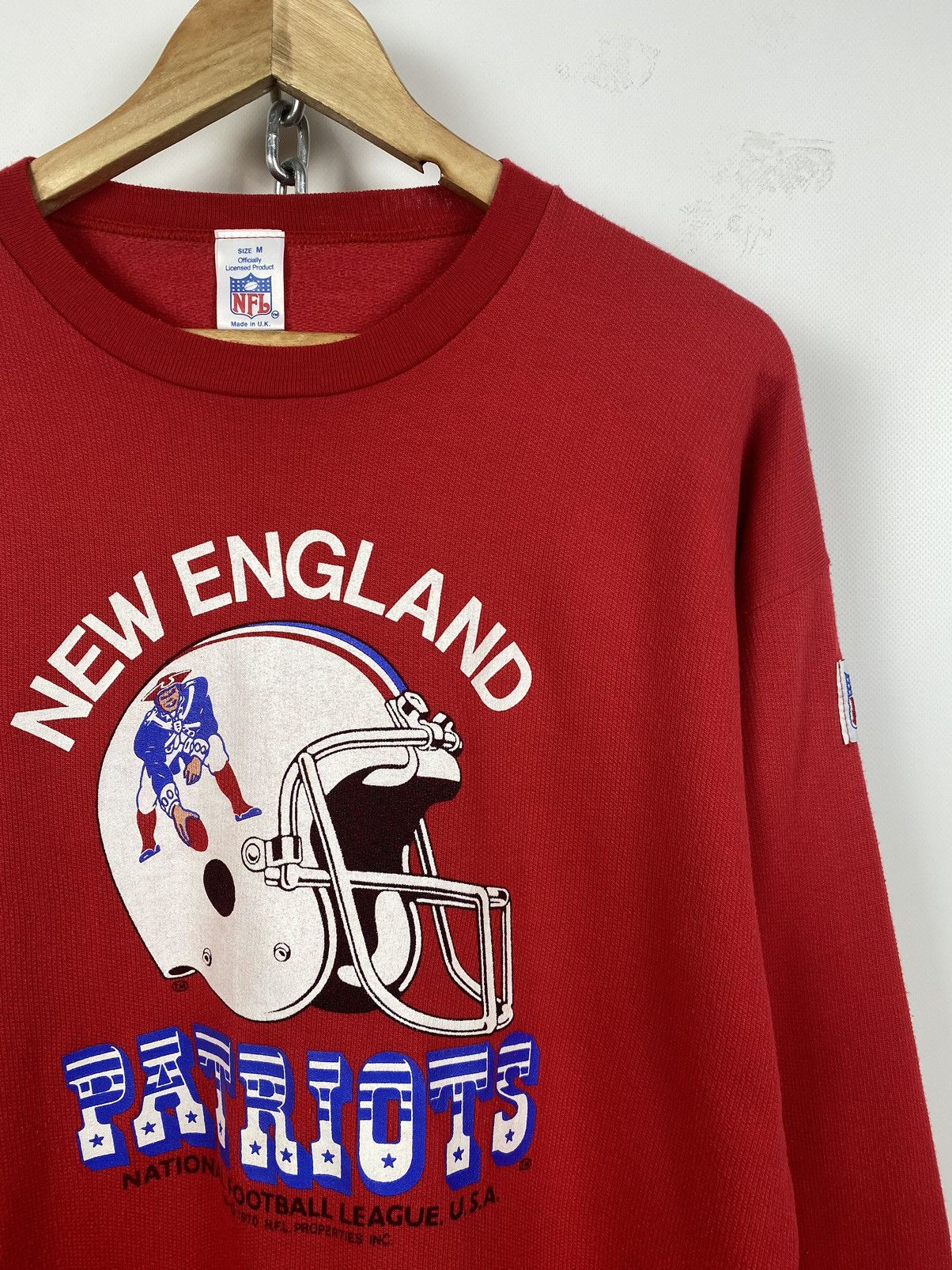 NFL 1970s Vintage New England Patriots NFL Red Sweatshirt Size US M / EU 48-50 / 2 - 5 Thumbnail