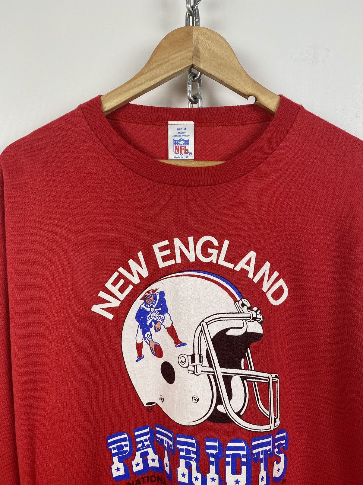 NFL 1970s Vintage New England Patriots NFL Red Sweatshirt Size US M / EU 48-50 / 2 - 4 Thumbnail