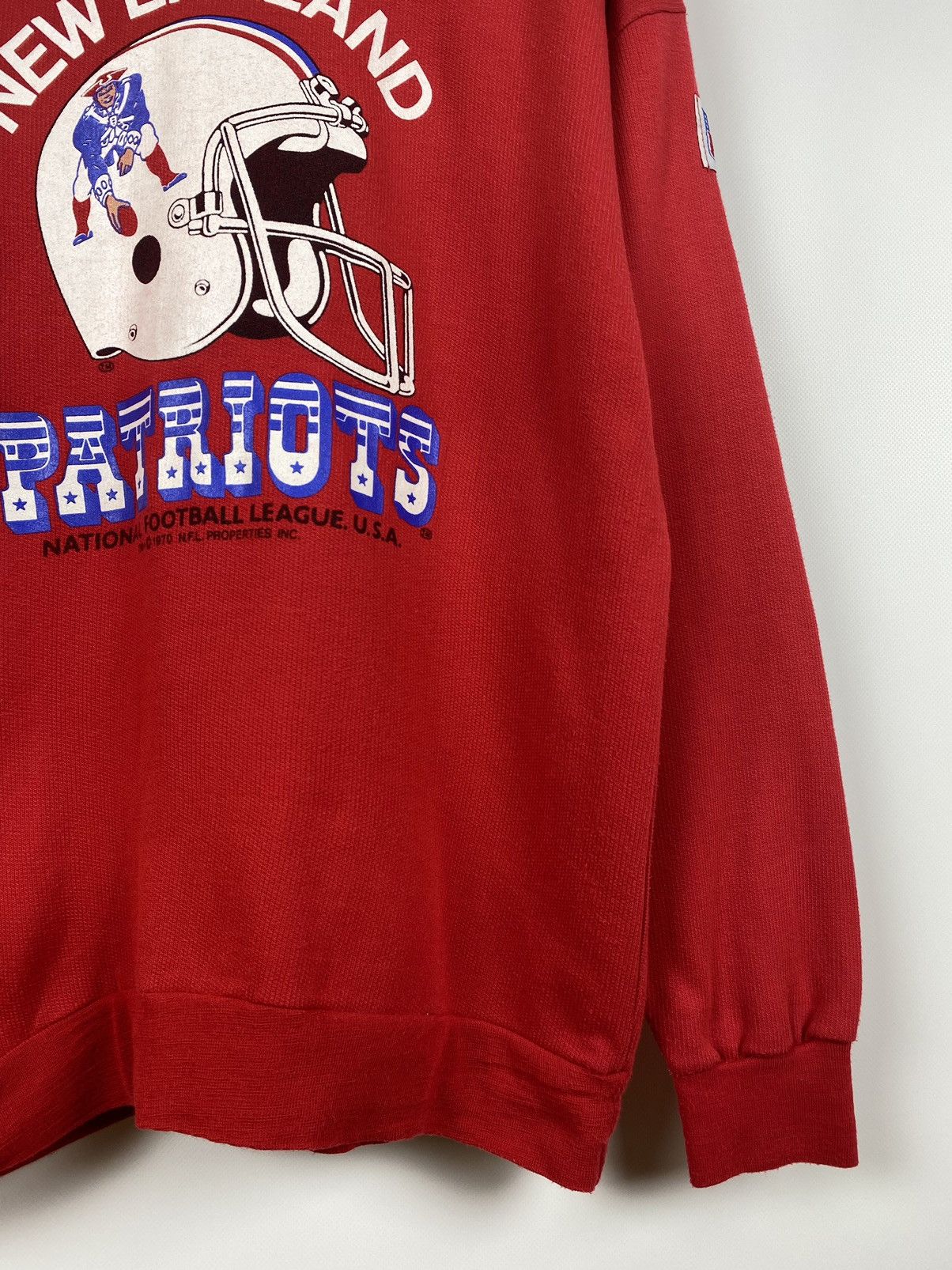 NFL 1970s Vintage New England Patriots NFL Red Sweatshirt Size US M / EU 48-50 / 2 - 7 Thumbnail