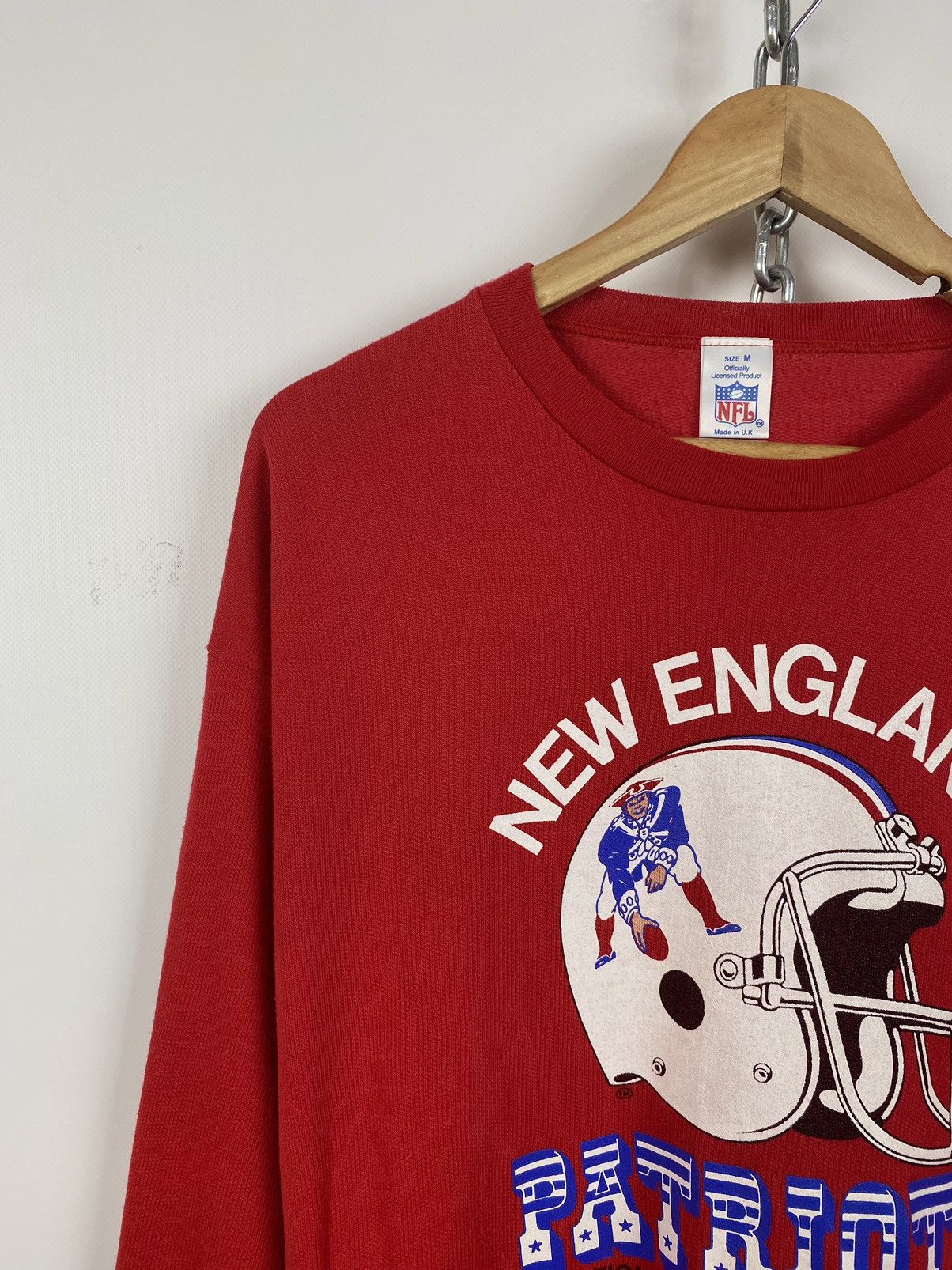 NFL 1970s Vintage New England Patriots NFL Red Sweatshirt Size US M / EU 48-50 / 2 - 3 Thumbnail