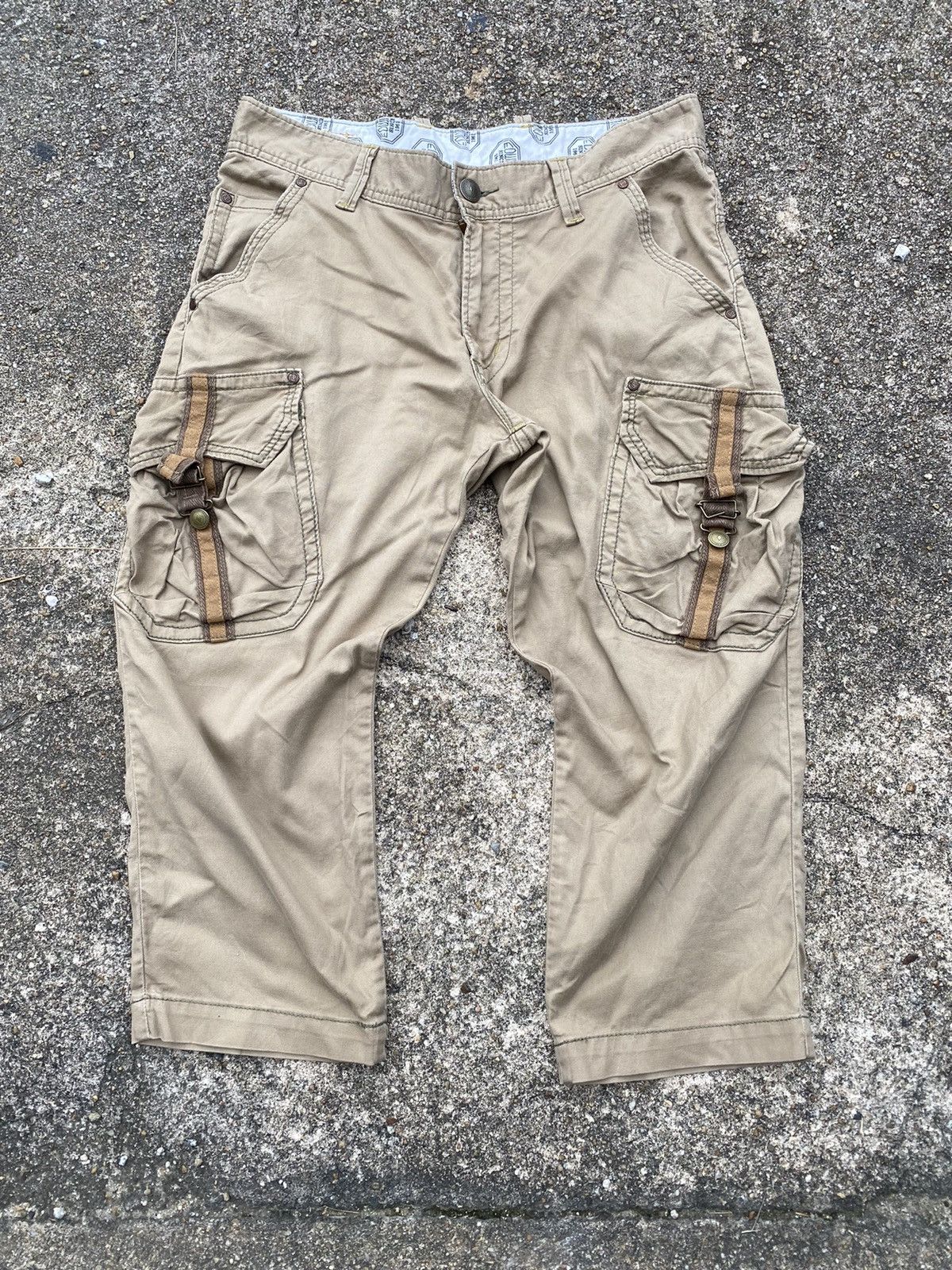 image of Steal Edwin Multipocket Tactical Cargo Short Pant in Beige, Men's (Size 33)