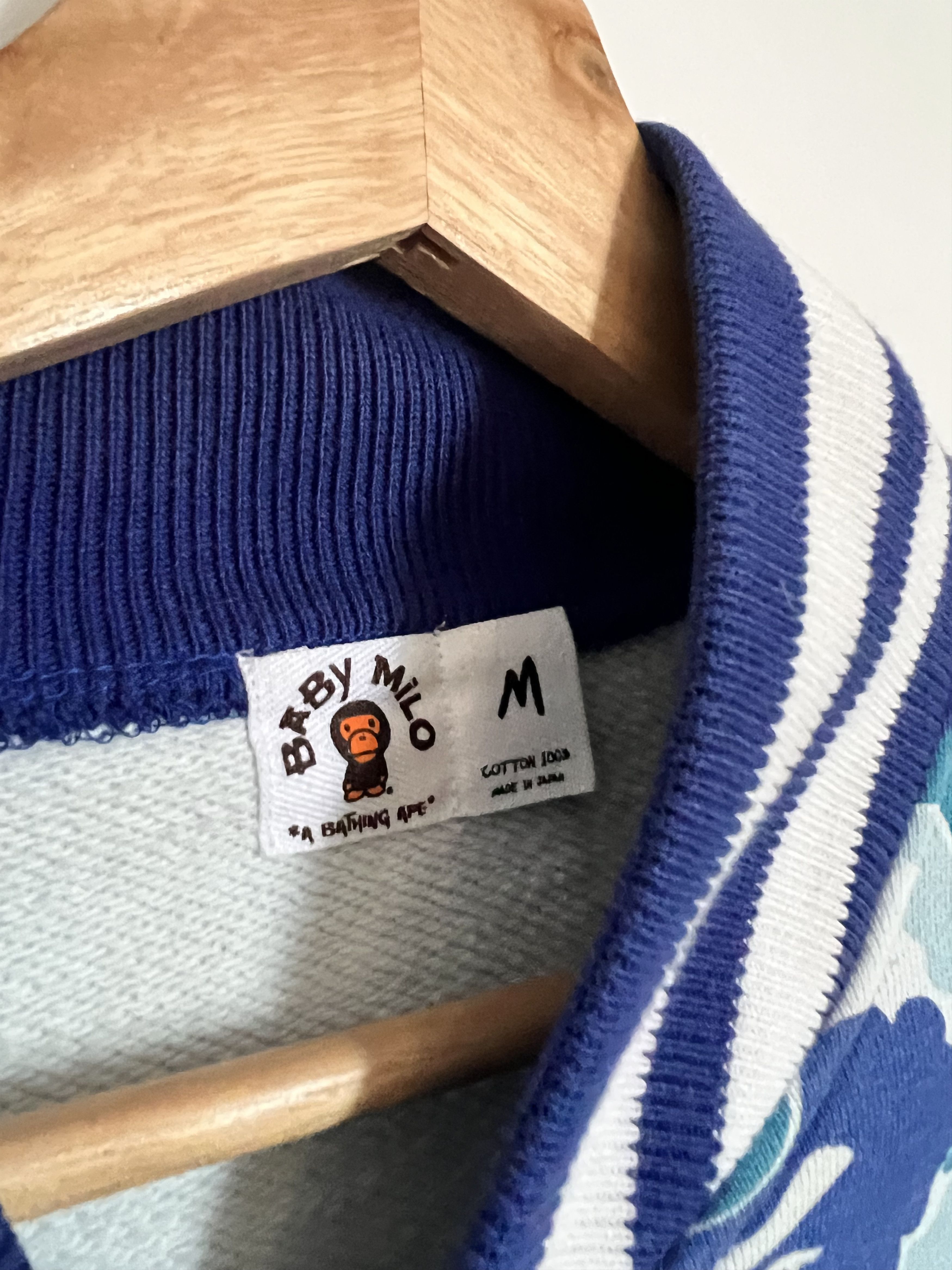 Bape BAPE BABY MILO ABC CAMO BLUE VARSITY JACKET Size US M / EU 48-50 / 2 - 4 Thumbnail
