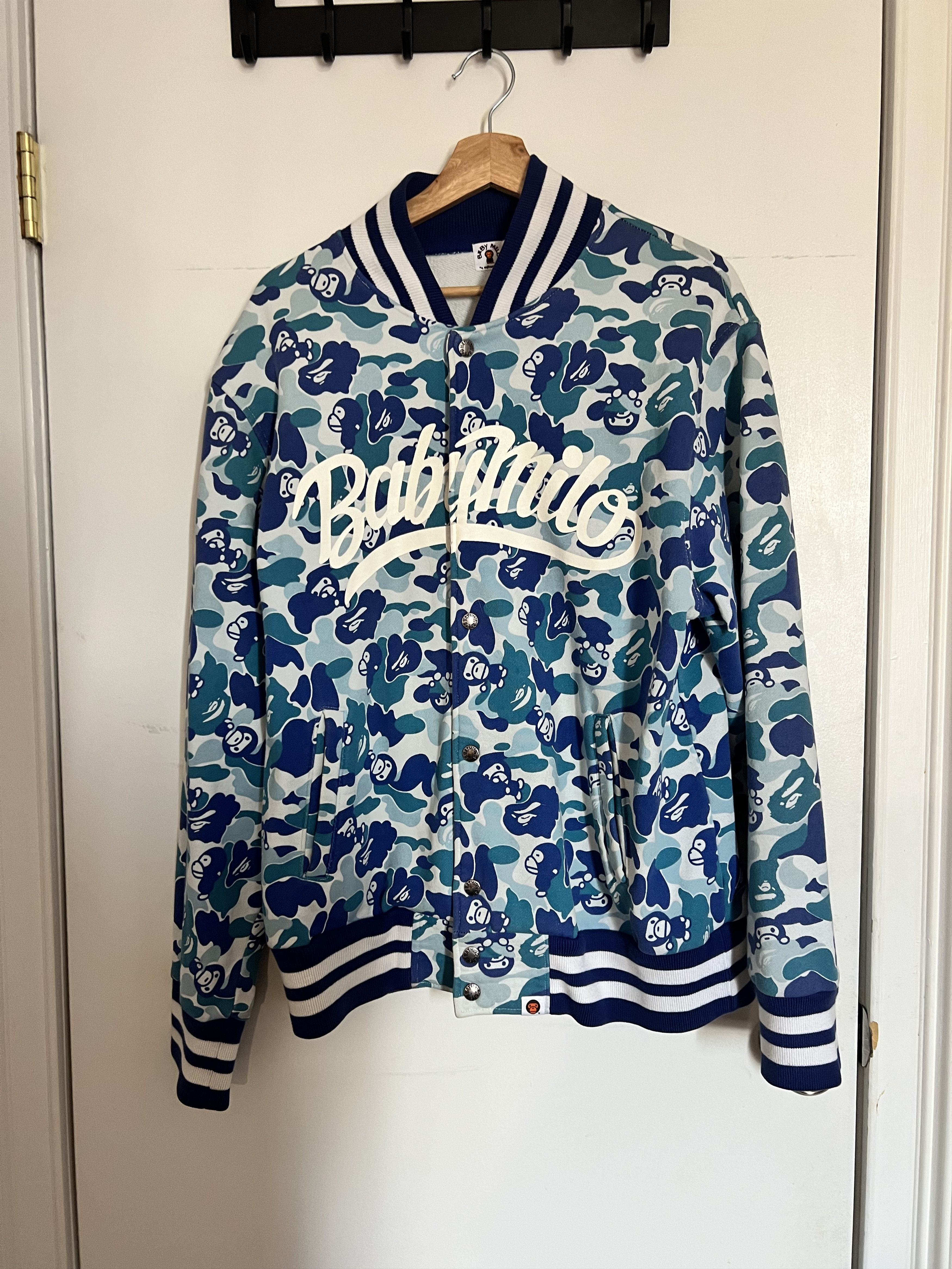 Bape BAPE BABY MILO ABC CAMO BLUE VARSITY JACKET Size US M / EU 48-50 / 2 - 1 Thumbnail