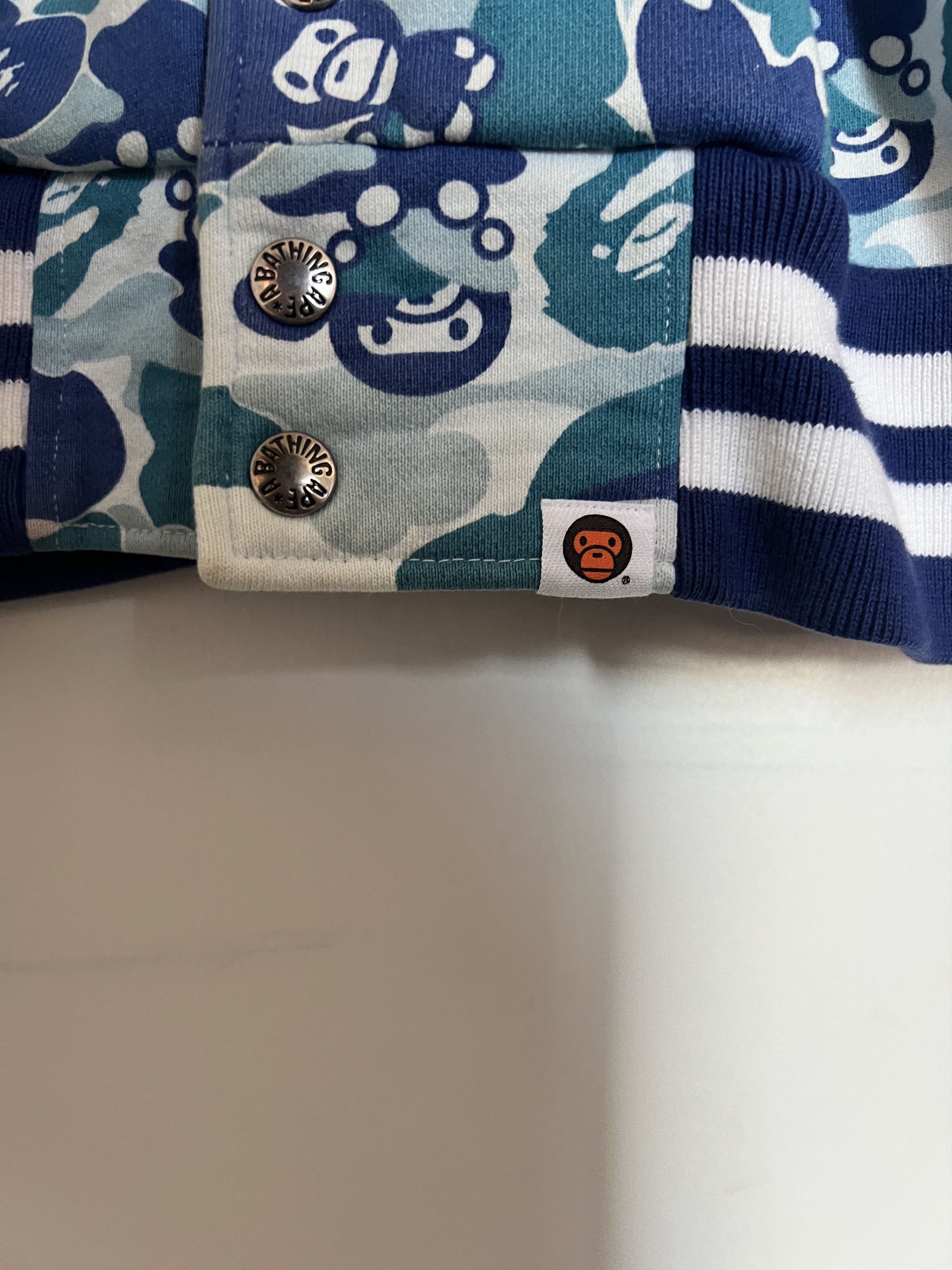 Bape BAPE BABY MILO ABC CAMO BLUE VARSITY JACKET Size US M / EU 48-50 / 2 - 3 Thumbnail
