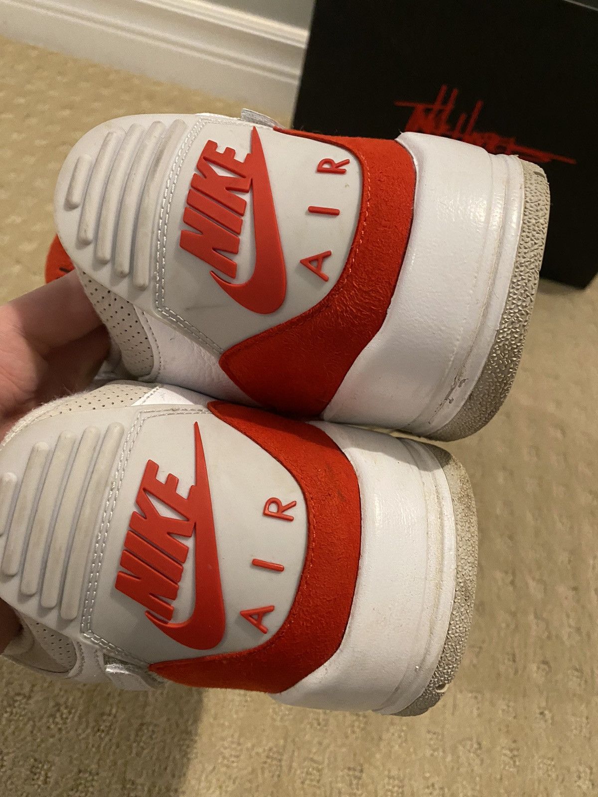Jordan Brand Nike Air Jordan x Tinker Hadfield Retro 3 Red & White Size US 12 / EU 45 - 9 Thumbnail