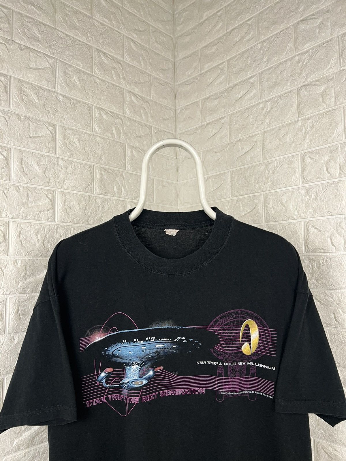 Star Wars × Vintage tage 1999 Star Trek A Bold New Millennium Movie Shirt Size US XL / EU 56 / 4 - 2 Thumbnail
