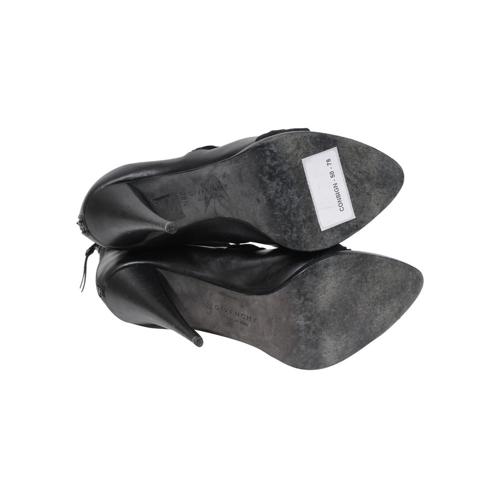 Givenchy Black Leather Jersey Wrap Sandals Size US 8.5 / IT 38.5 - 10 Thumbnail