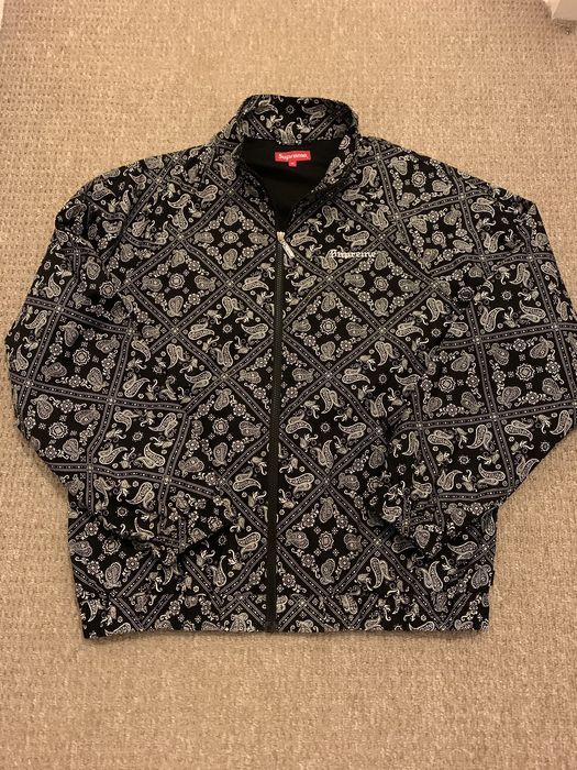 Supreme Supreme bandana track jacket black size extra large xl