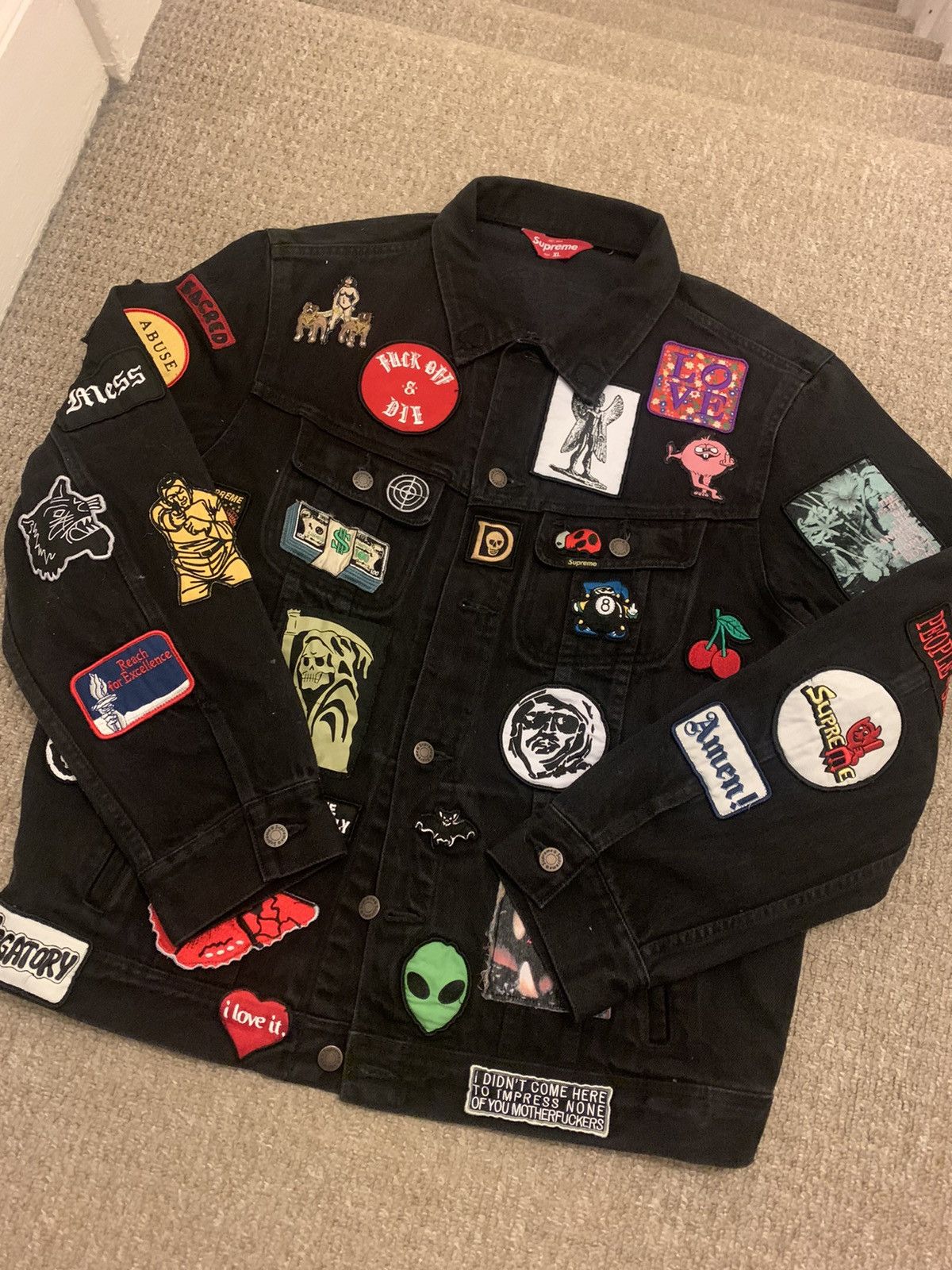 Supreme Supreme patches denim trucker jacket size extra large xl