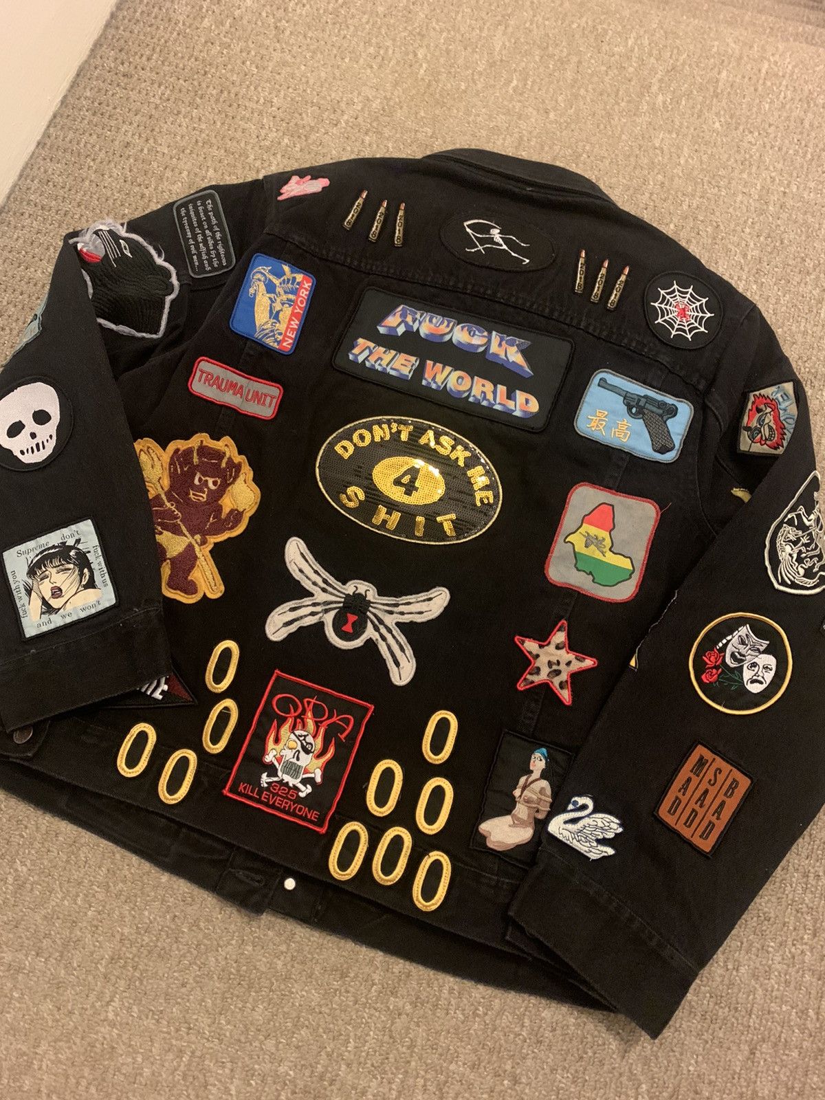 ジャケット・アウター Supreme Patches Denim Trucker Jacket XL Patches Denim Trucker Jacket – Supreme