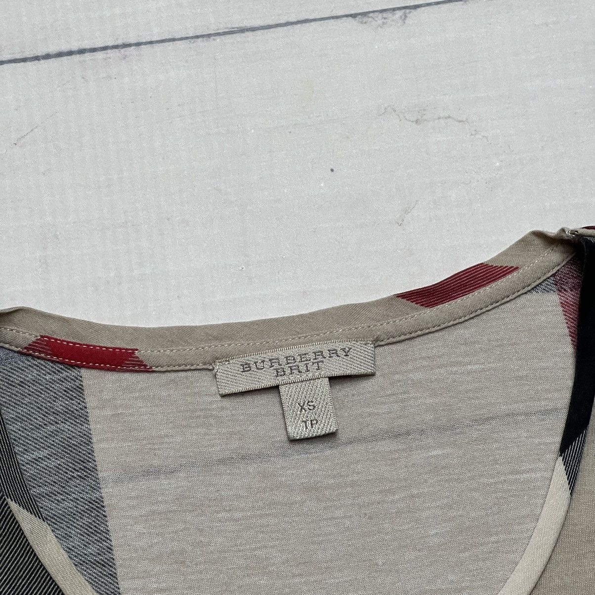 Burberry × Designer Burberry Check Checkered Tee Tshirt Size XS / US 0-2 / IT 36-38 - 4 Thumbnail