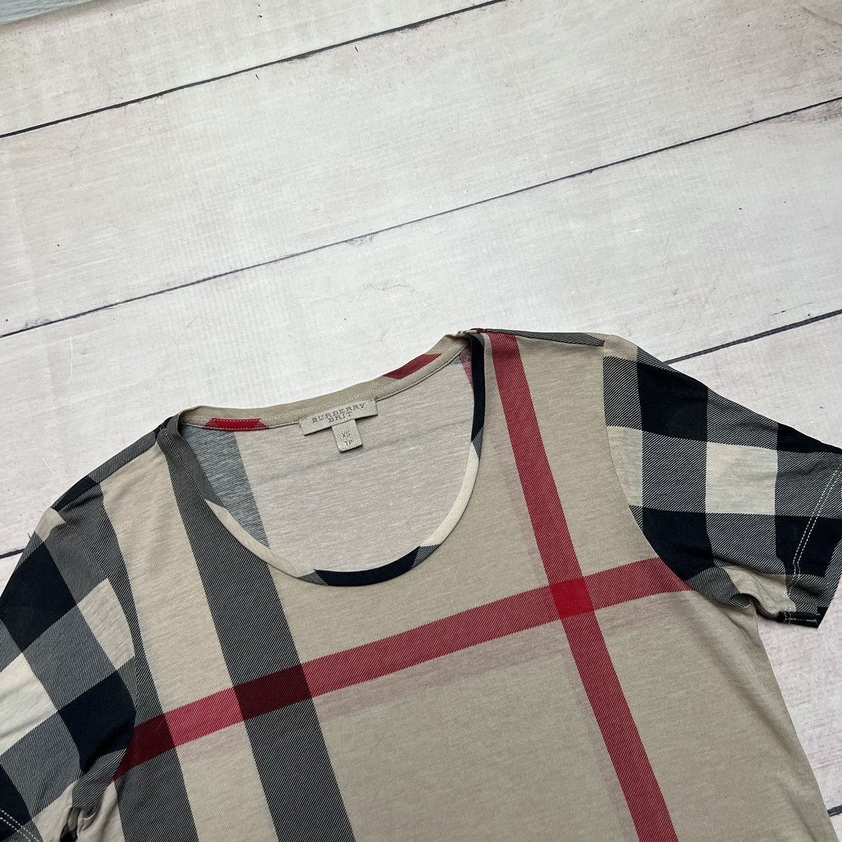 Burberry × Designer Burberry Check Checkered Tee Tshirt Size XS / US 0-2 / IT 36-38 - 3 Thumbnail
