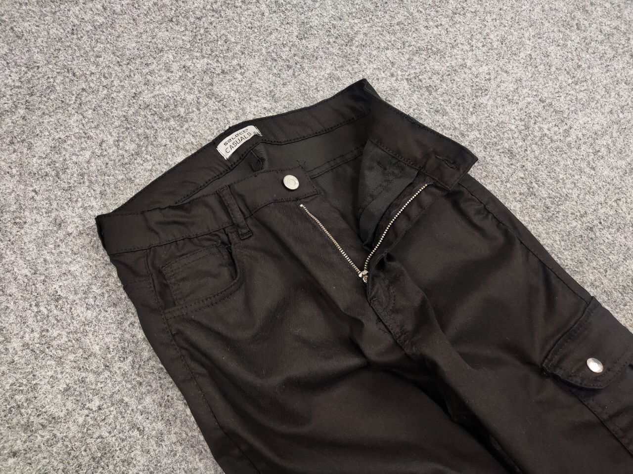 Japanese Brand Vintage 90's Japanese Trendy Flared Cargo Trousers Pants Size 30" / US 8 / IT 44 - 12 Thumbnail