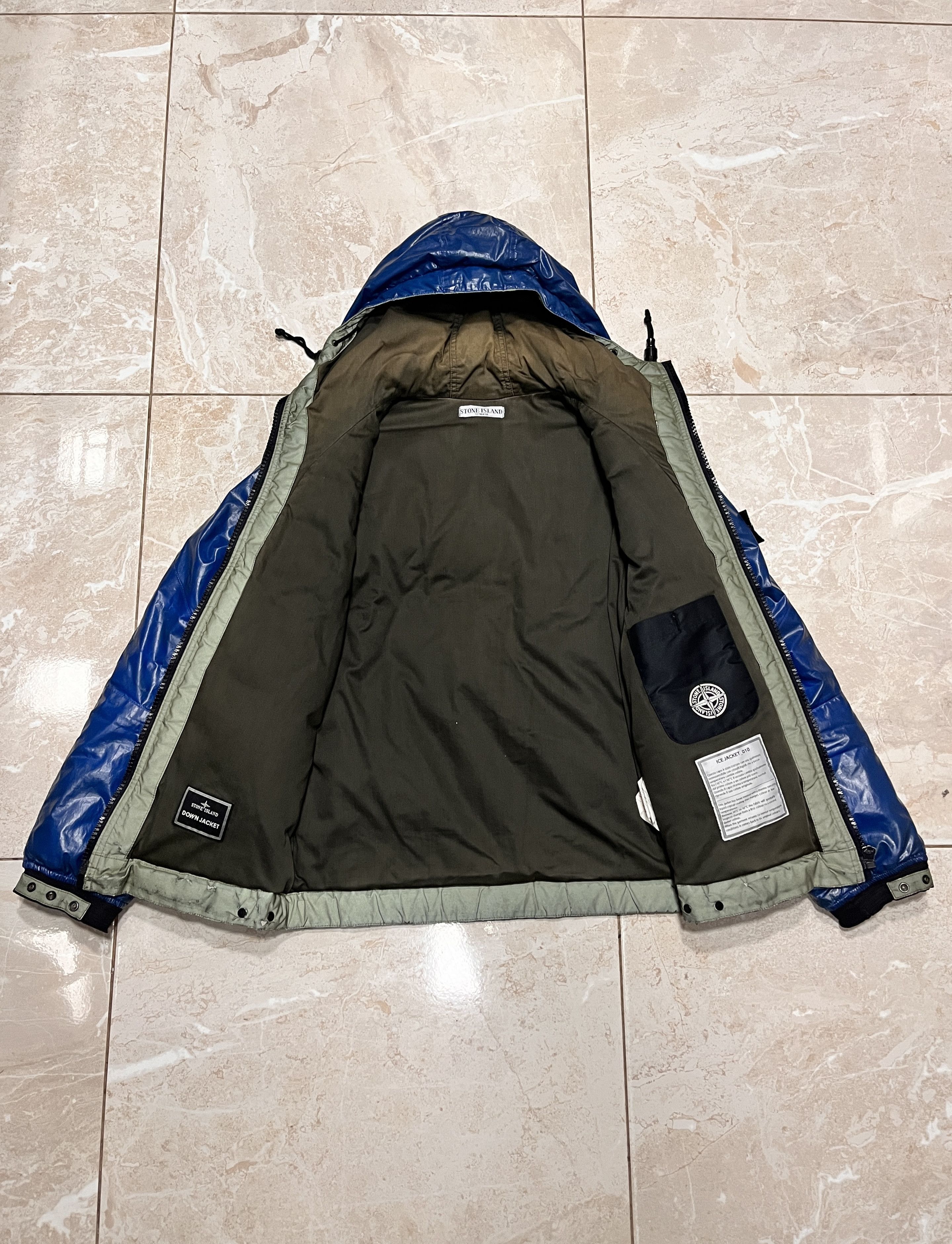Stone Island × Vintage 2010 ARCHIVE STONE ISLAND NAVY GOOSE DOWN ICE JACKET Size US L / EU 52-54 / 3 - 4 Thumbnail