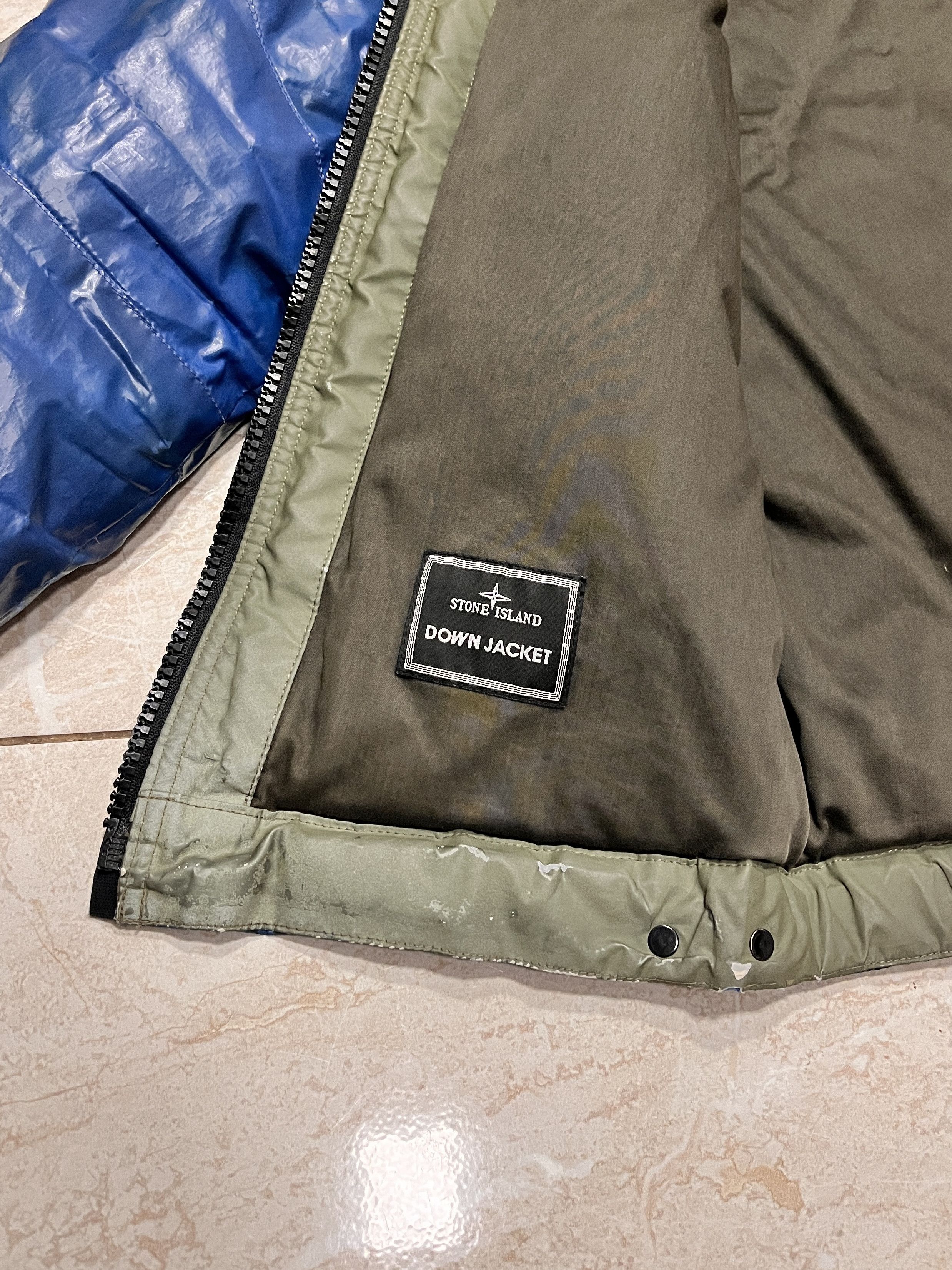Stone Island × Vintage 2010 ARCHIVE STONE ISLAND NAVY GOOSE DOWN ICE JACKET Size US L / EU 52-54 / 3 - 15 Thumbnail