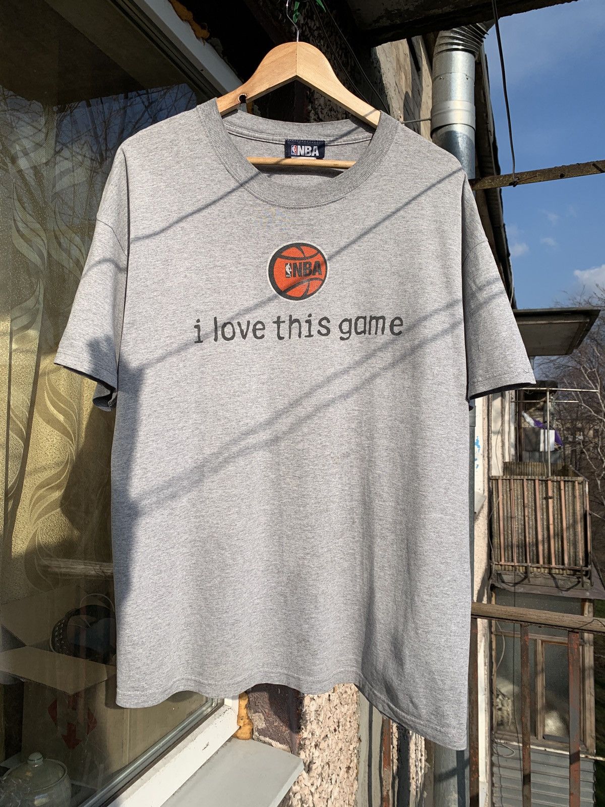 NBA 90s Vintage I Love This Game NBA Grey T-Shirt Size US XL / EU 56 / 4 - 1 Thumbnail