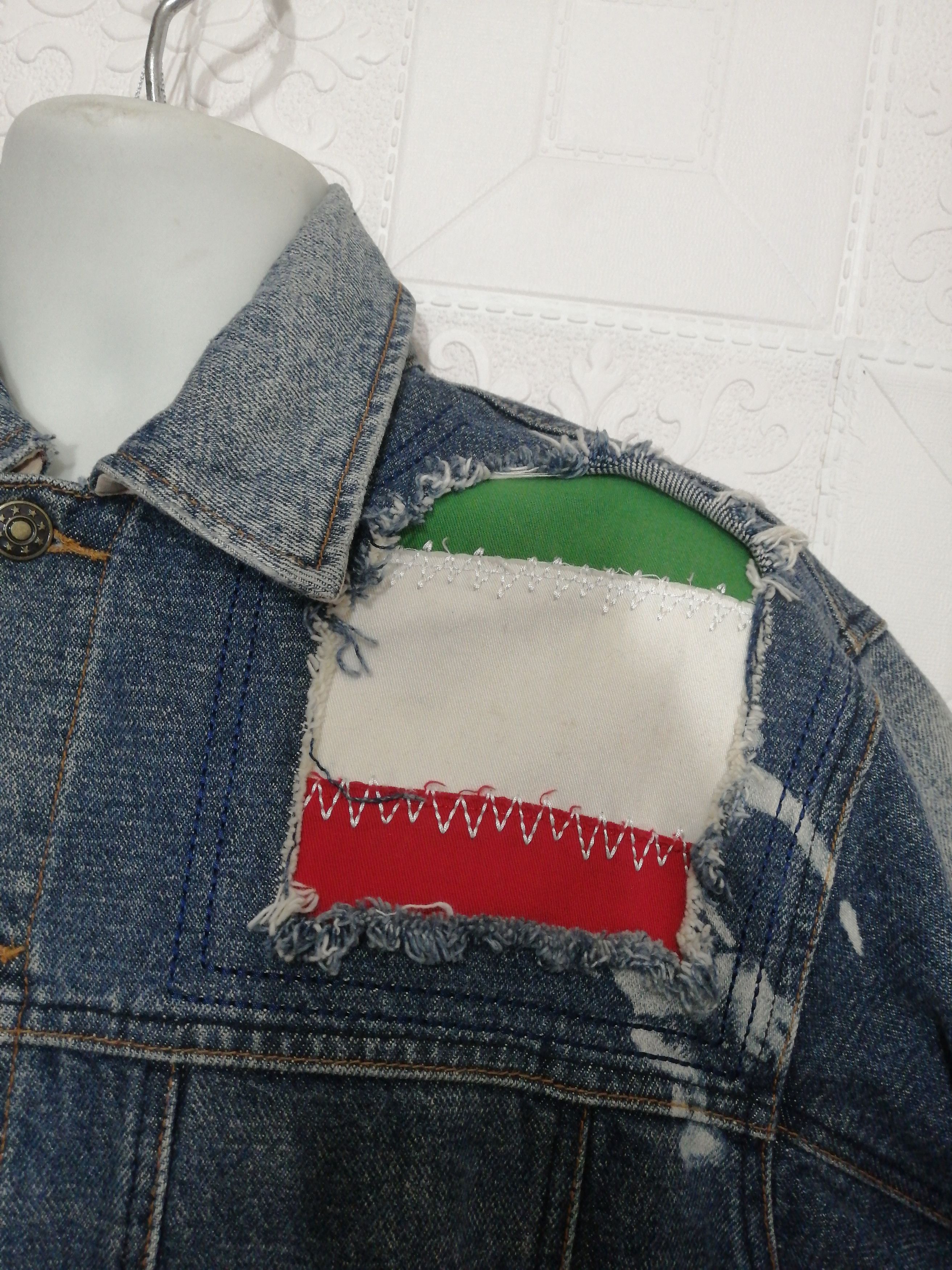 HYDROGEN Hydrogen Italy Flag Patchwork & Skull Embroidery Size US L / EU 52-54 / 3 - 4 Thumbnail