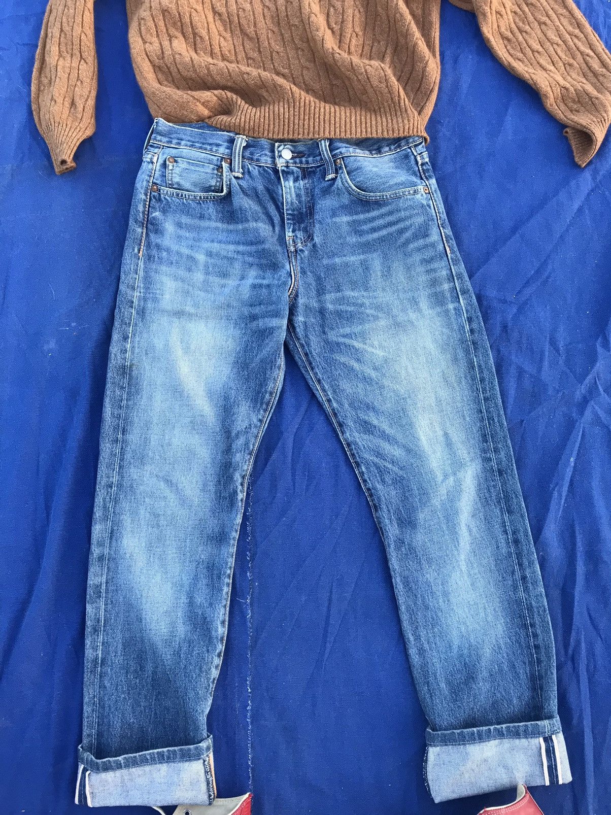 SELVEDGE LEVI's white oak cone mills denim 511 jeans