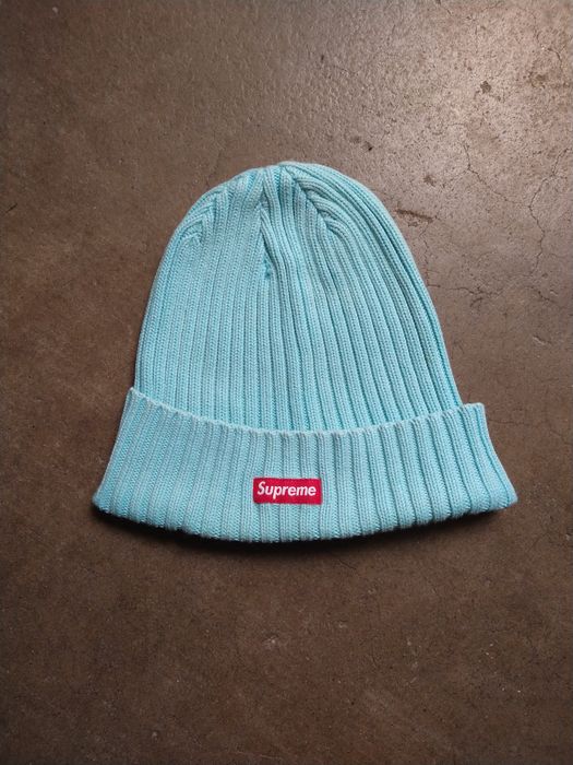 Supreme Supreme Overdye Beanie Ice Blue SS17 Cotton BOGO Box Logo