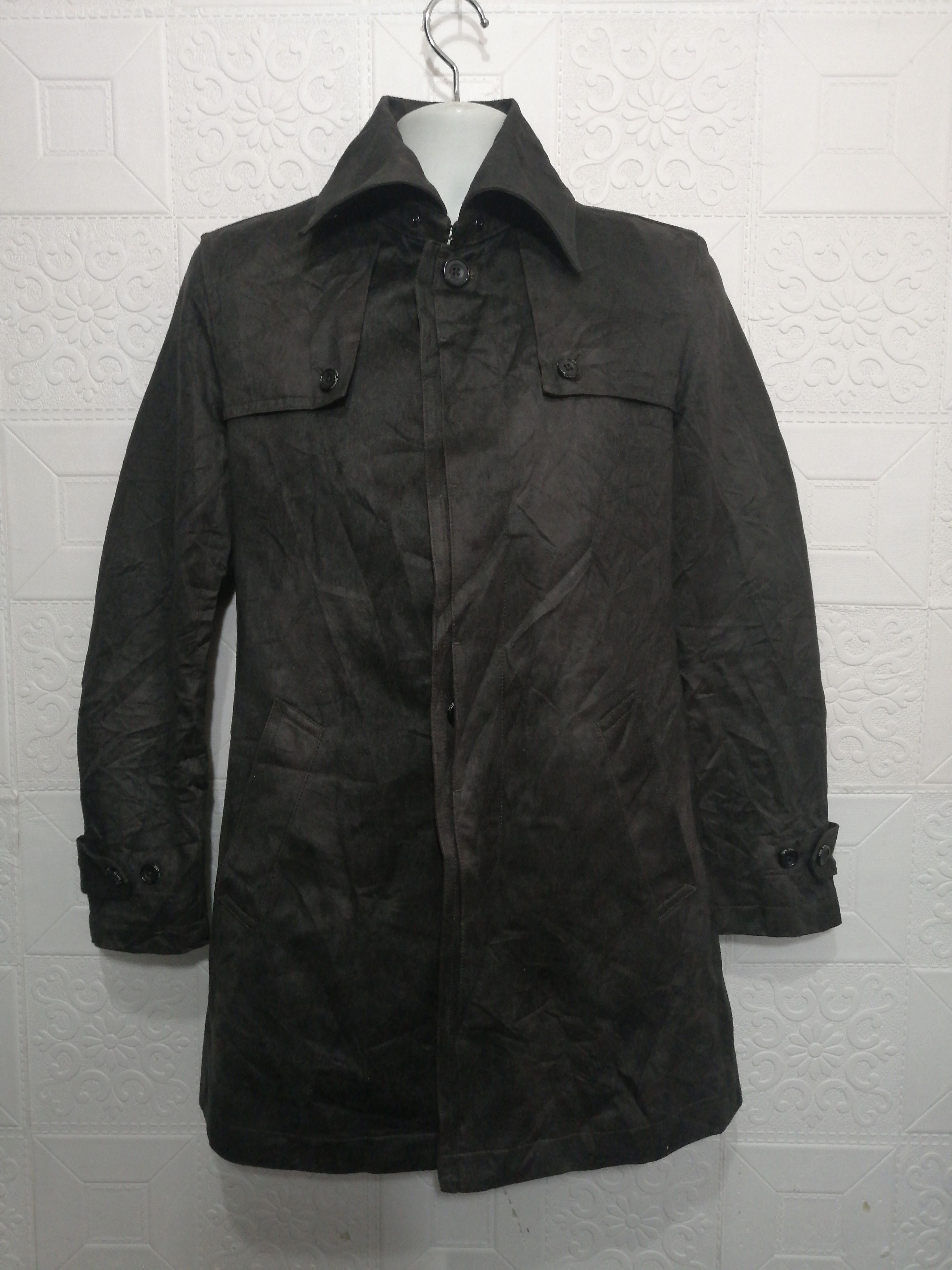 Designer × Japanese Brand × Tornado Mart Tornado Mart Velvet Trench Coat Size US M / EU 48-50 / 2 - 1 Thumbnail