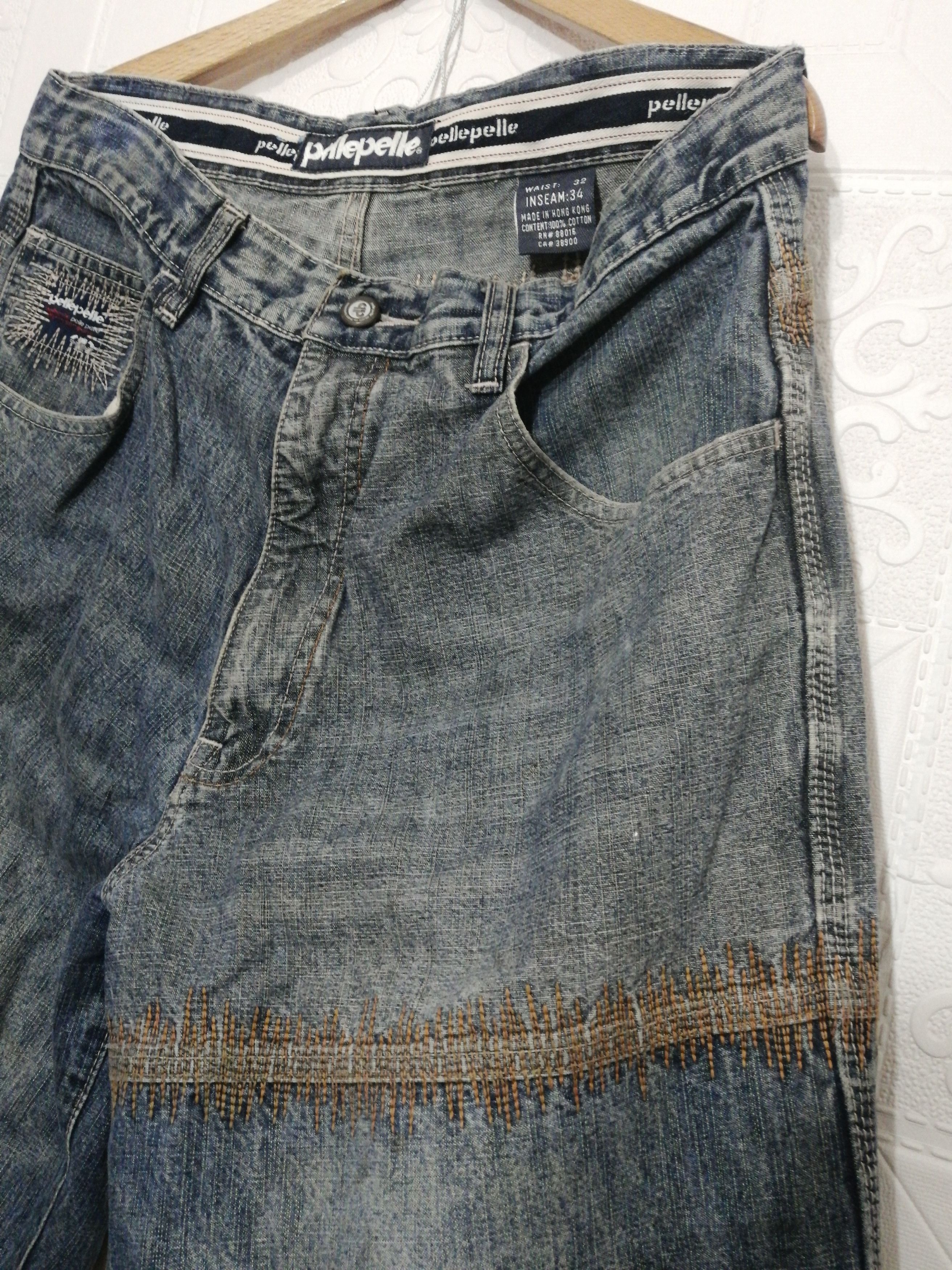 Marc Buchanan × Pelle Pelle Pelle Pelle Patch Design Jeans Size US 32 / EU 48 - 5 Thumbnail