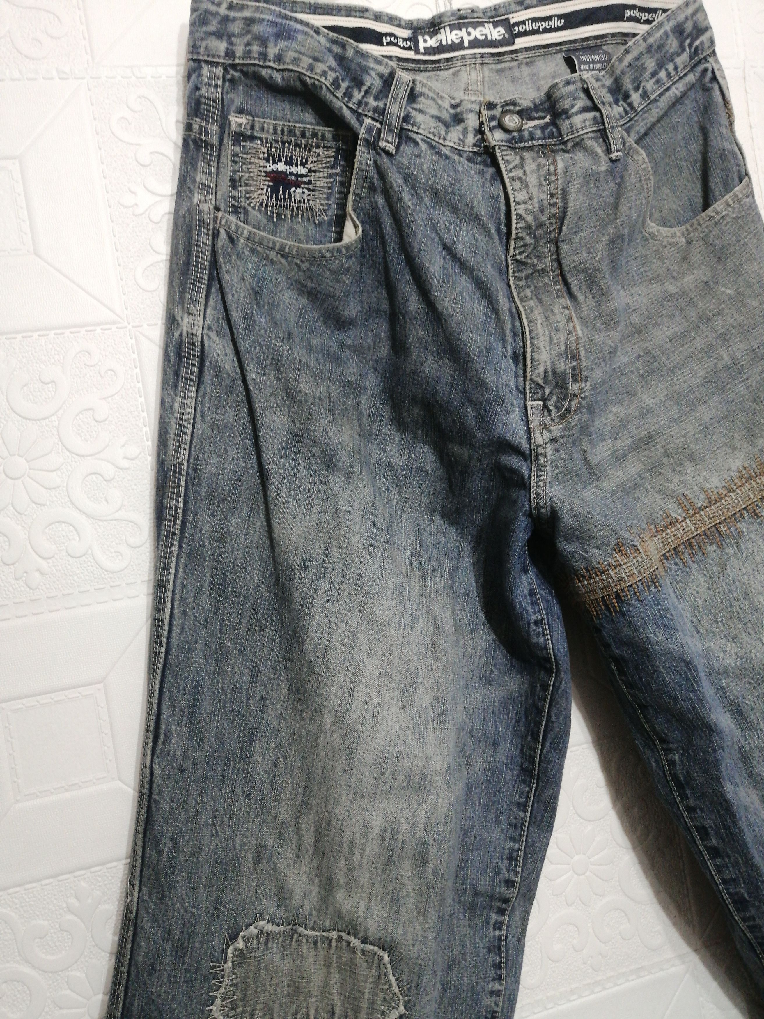 Marc Buchanan × Pelle Pelle Pelle Pelle Patch Design Jeans Size US 32 / EU 48 - 3 Thumbnail