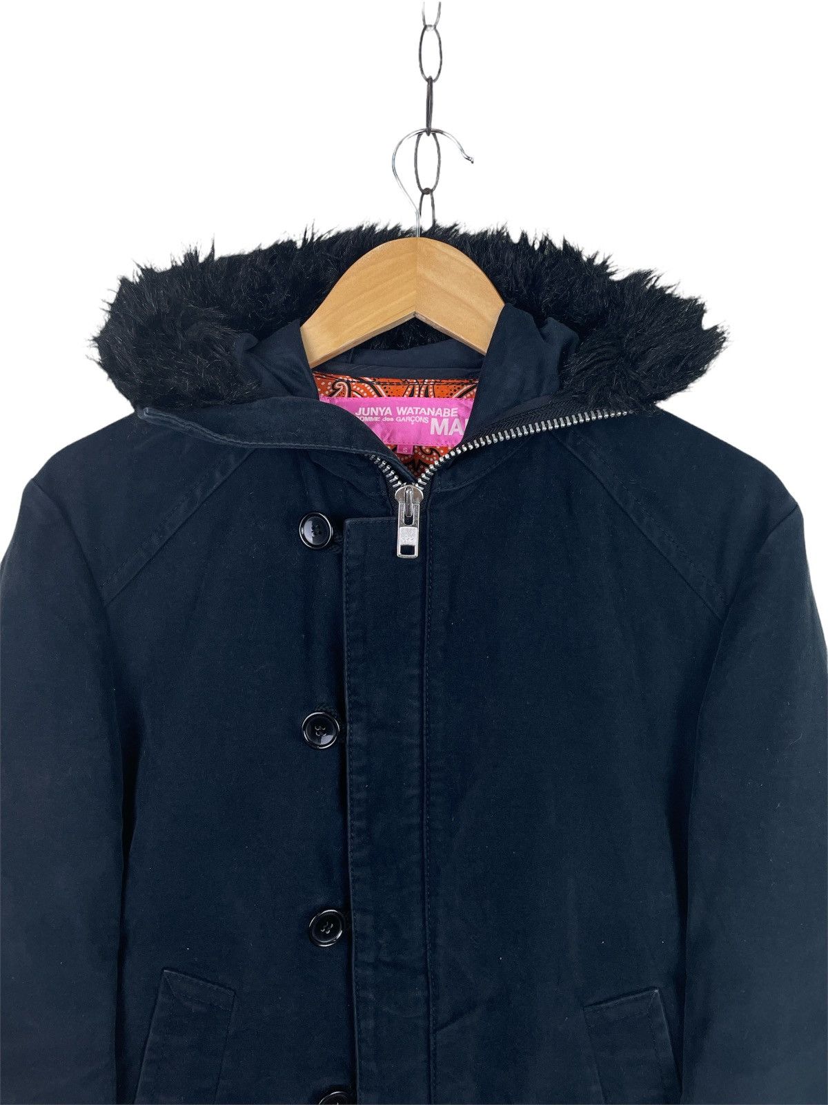 Comme des Garcons AD2003 CDG x Junya Watanabe Layered Black Hooded Jacket Size US S / EU 44-46 / 1 - 4 Thumbnail