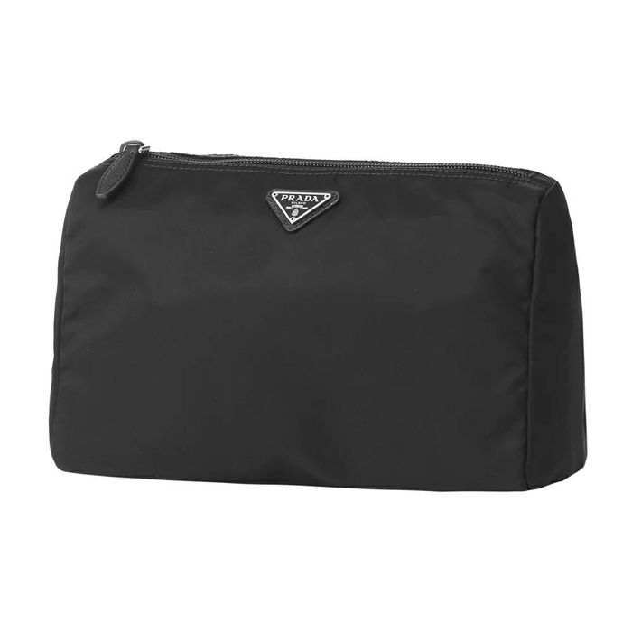 Prada Prada Necessaire Black Tessuto Nylon Small Toiletry Case 1NA011 ...