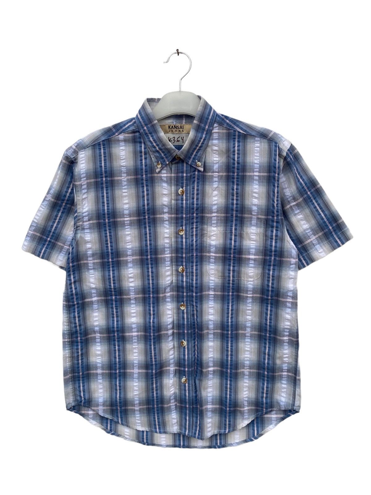 Kansai Yamamoto Kansai Jeans Shadow Plaid Style Shirt Size US M / EU 48-50 / 2 - 1 Thumbnail