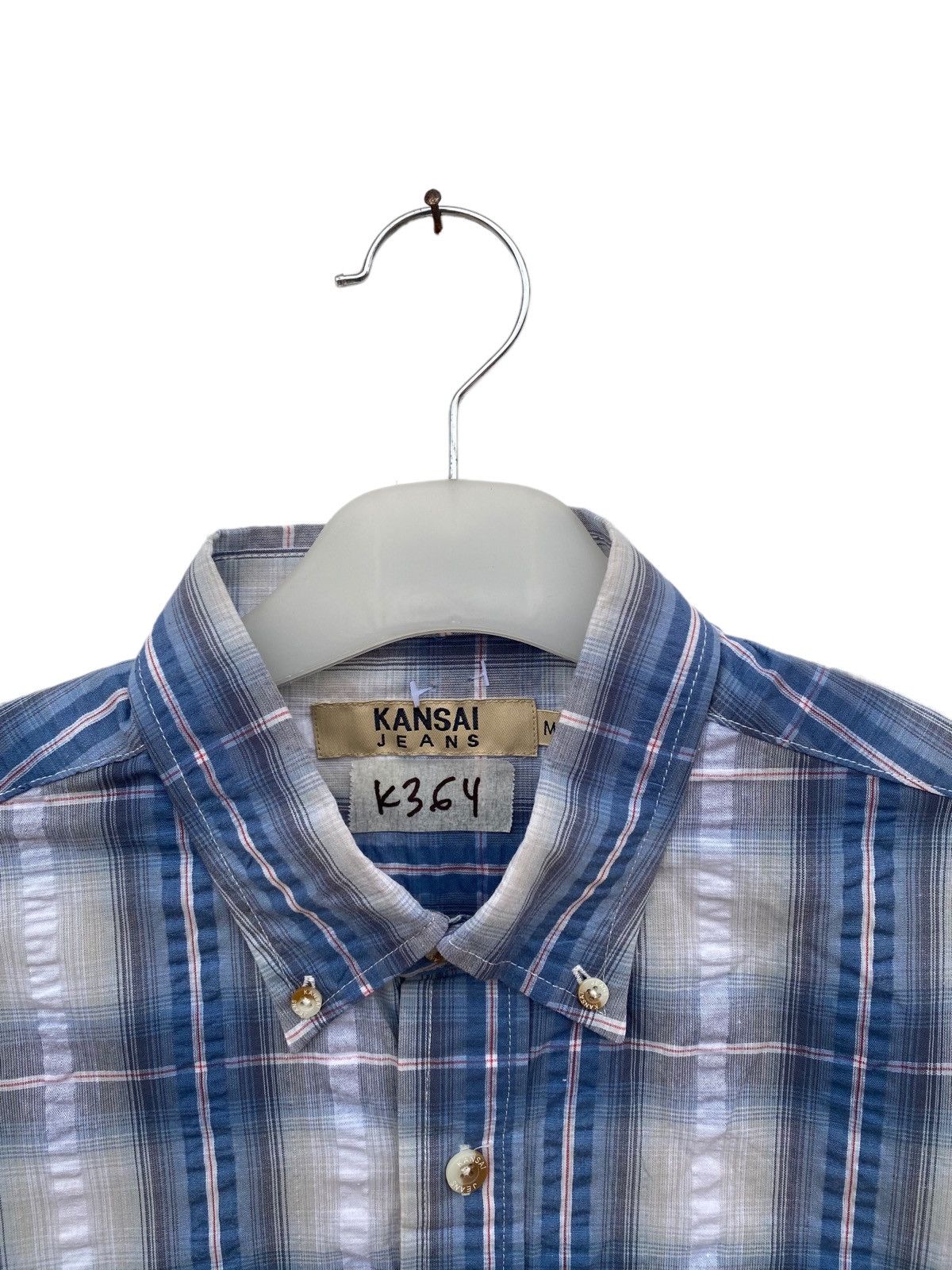 Kansai Yamamoto Kansai Jeans Shadow Plaid Style Shirt Size US M / EU 48-50 / 2 - 3 Thumbnail