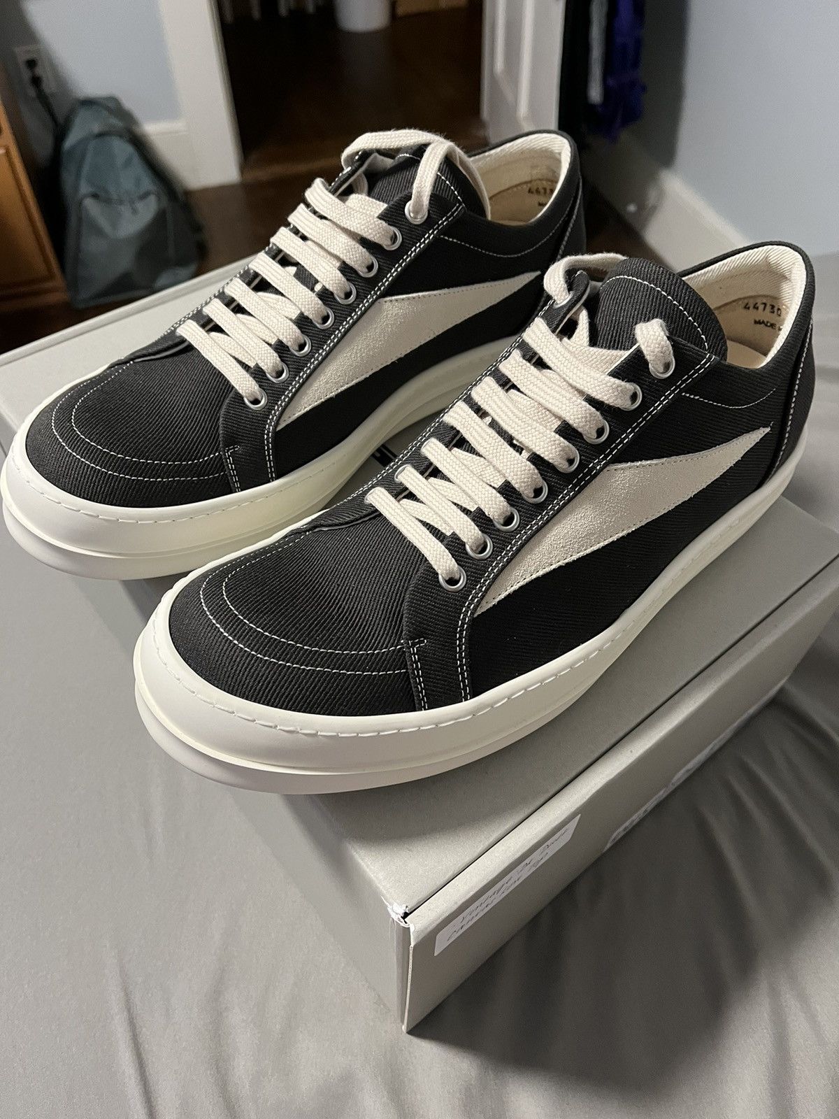 Rick Owens NEW DRKSHDW SS23 EDFU VINTAGE SNEAKS VANS DARKDUST CANVAS Size US 11.5 / EU 44-45 - 2 Preview