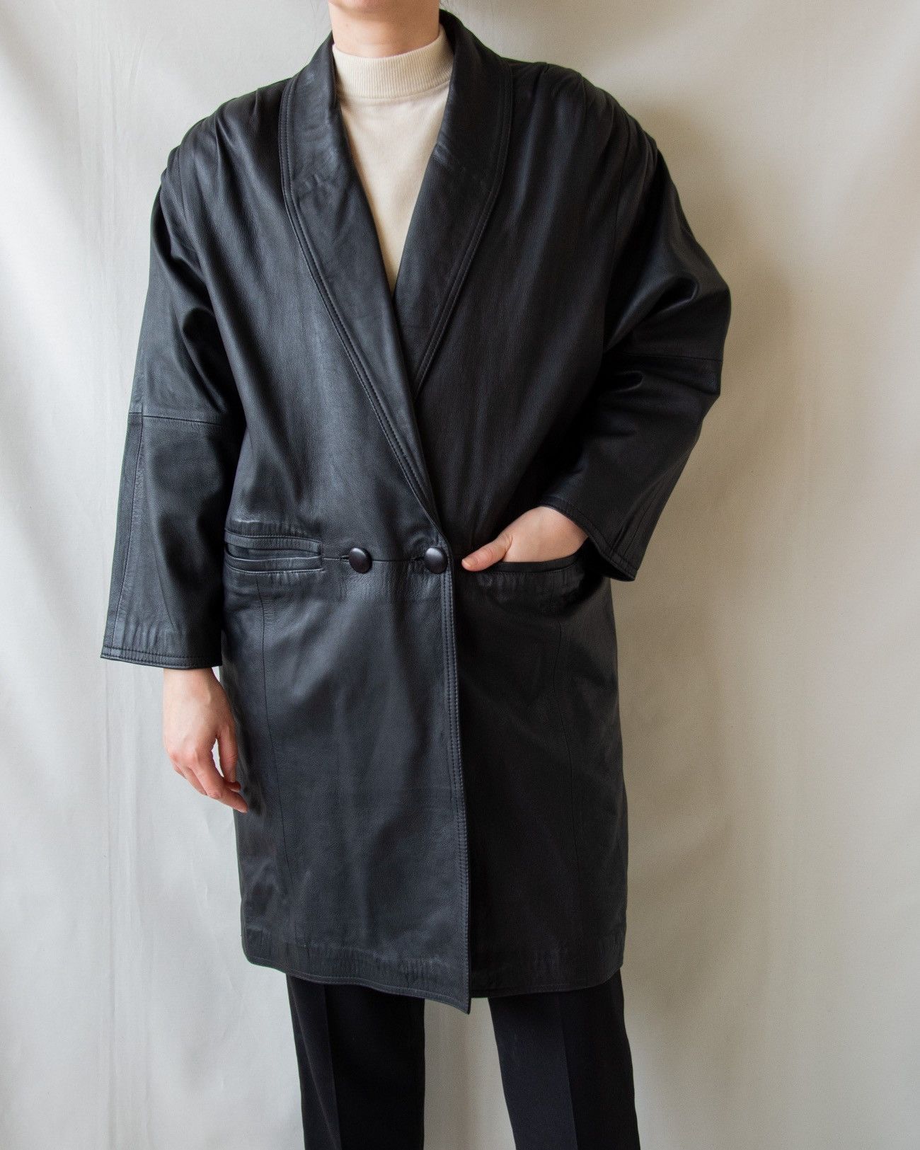 Leather Vintage leather coat Size M / US 6-8 / IT 42-44 - 1 Thumbnail